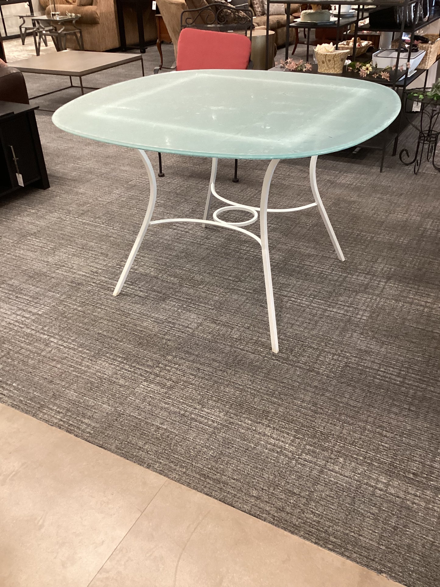 Frosted Glass Top Patio Table (no chairs included)