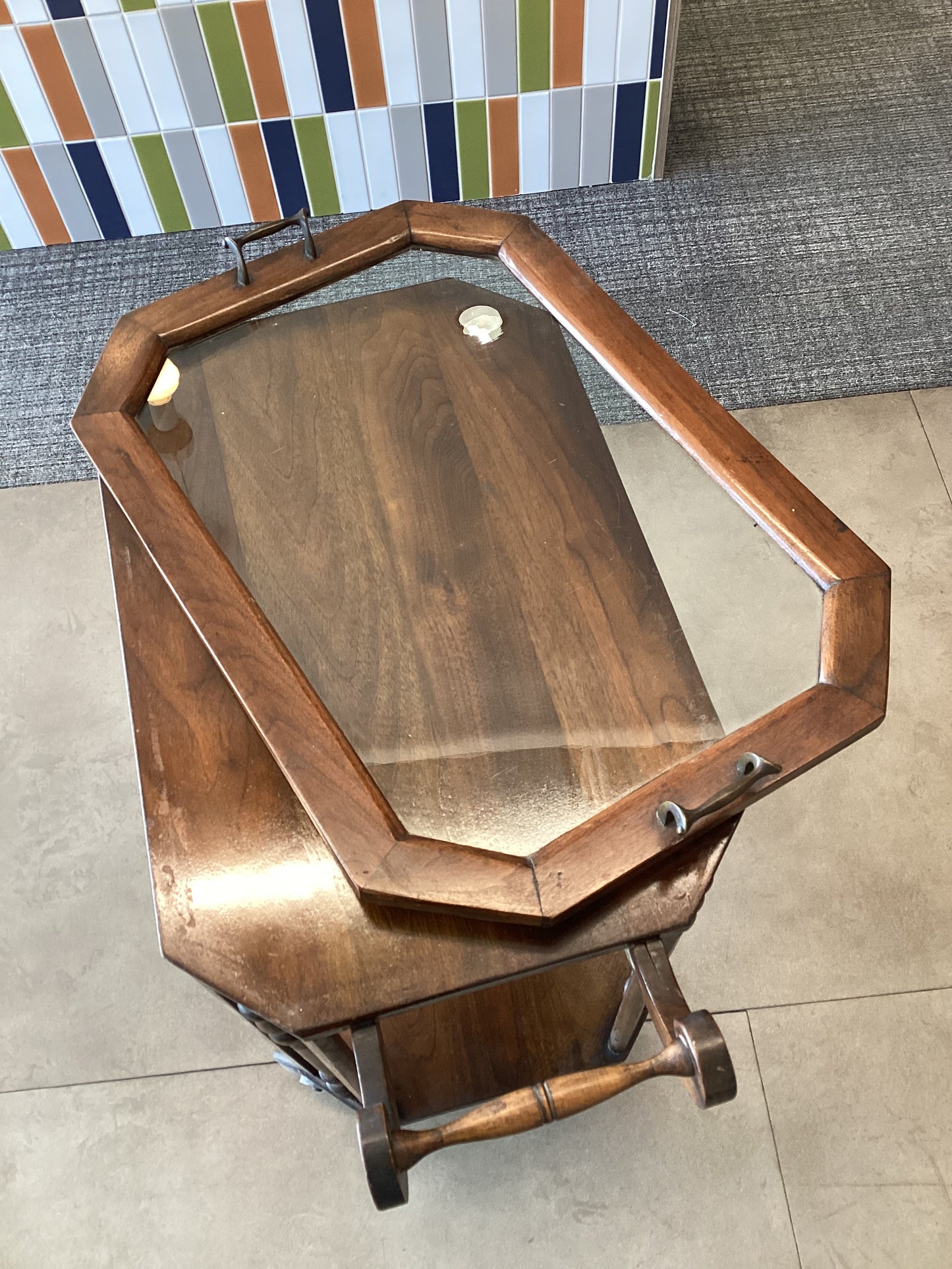 Antique Wooden Tea Cart