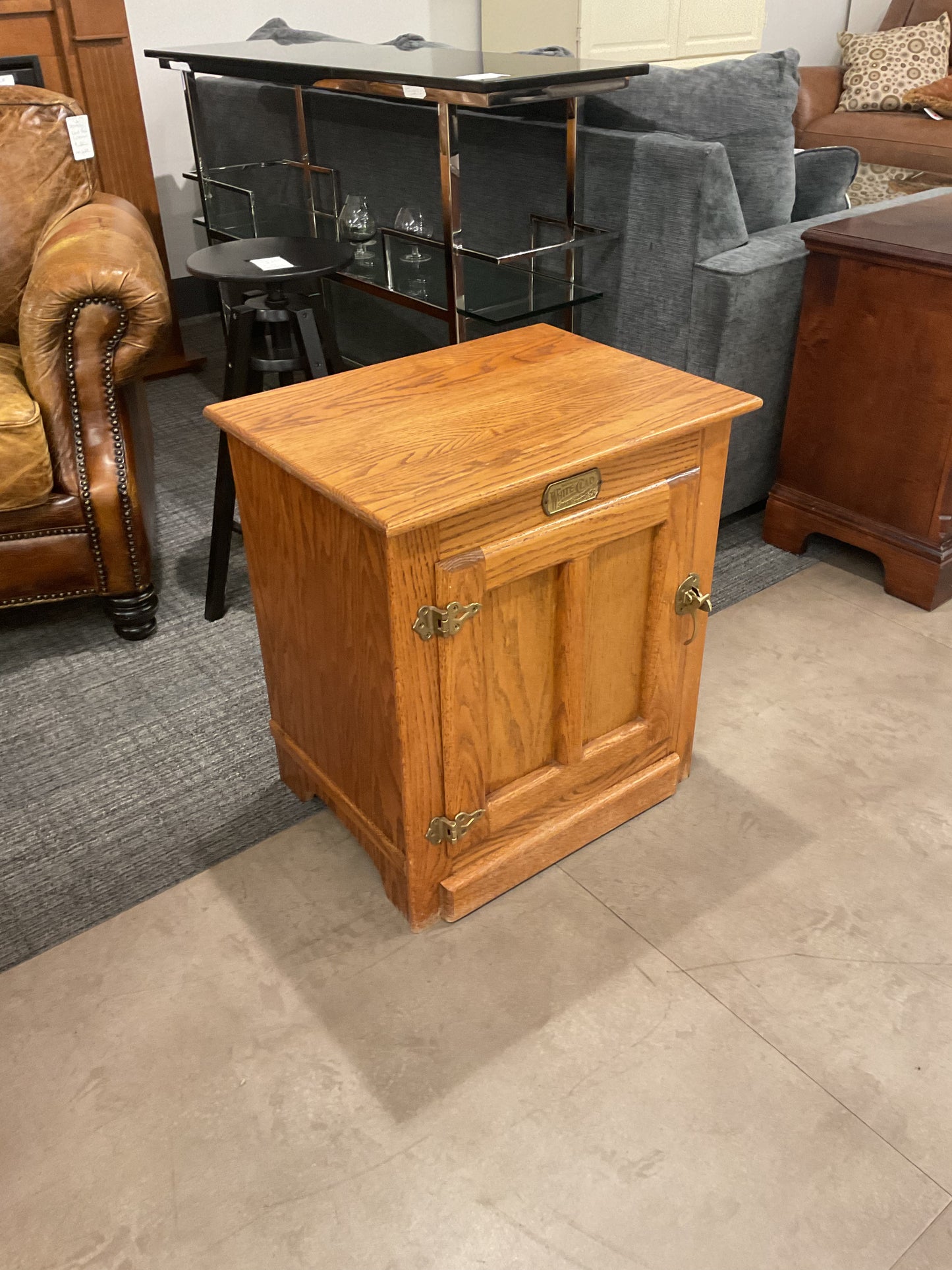 White Clad End Table