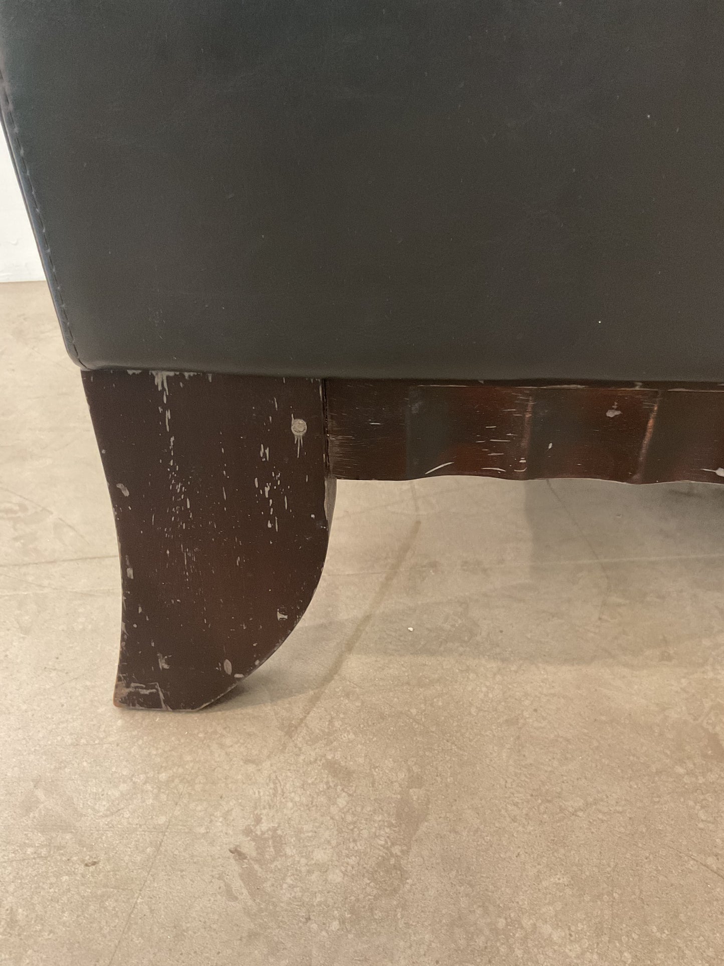 Rectangle Leather Ottoman