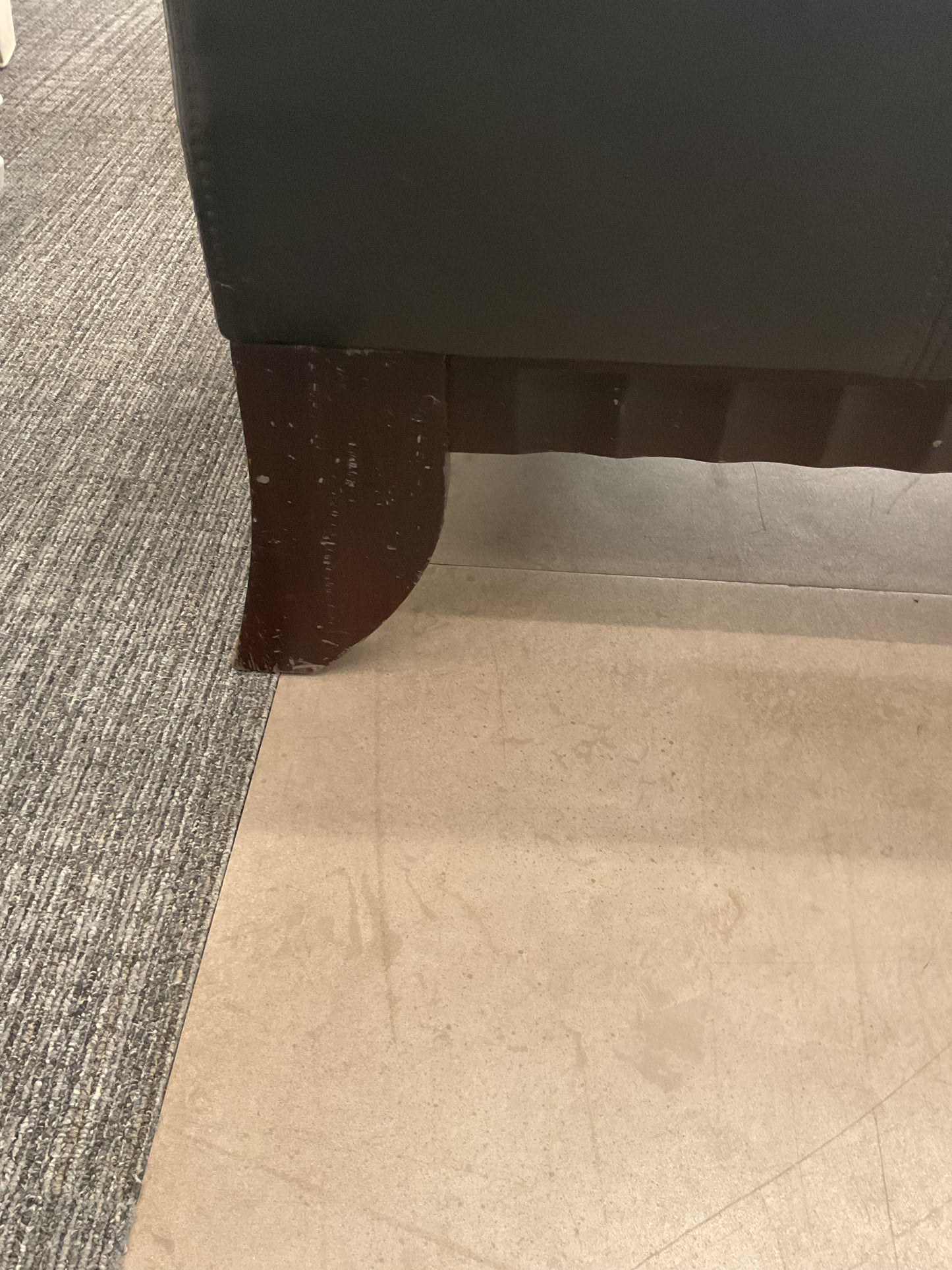 Rectangle Leather Ottoman