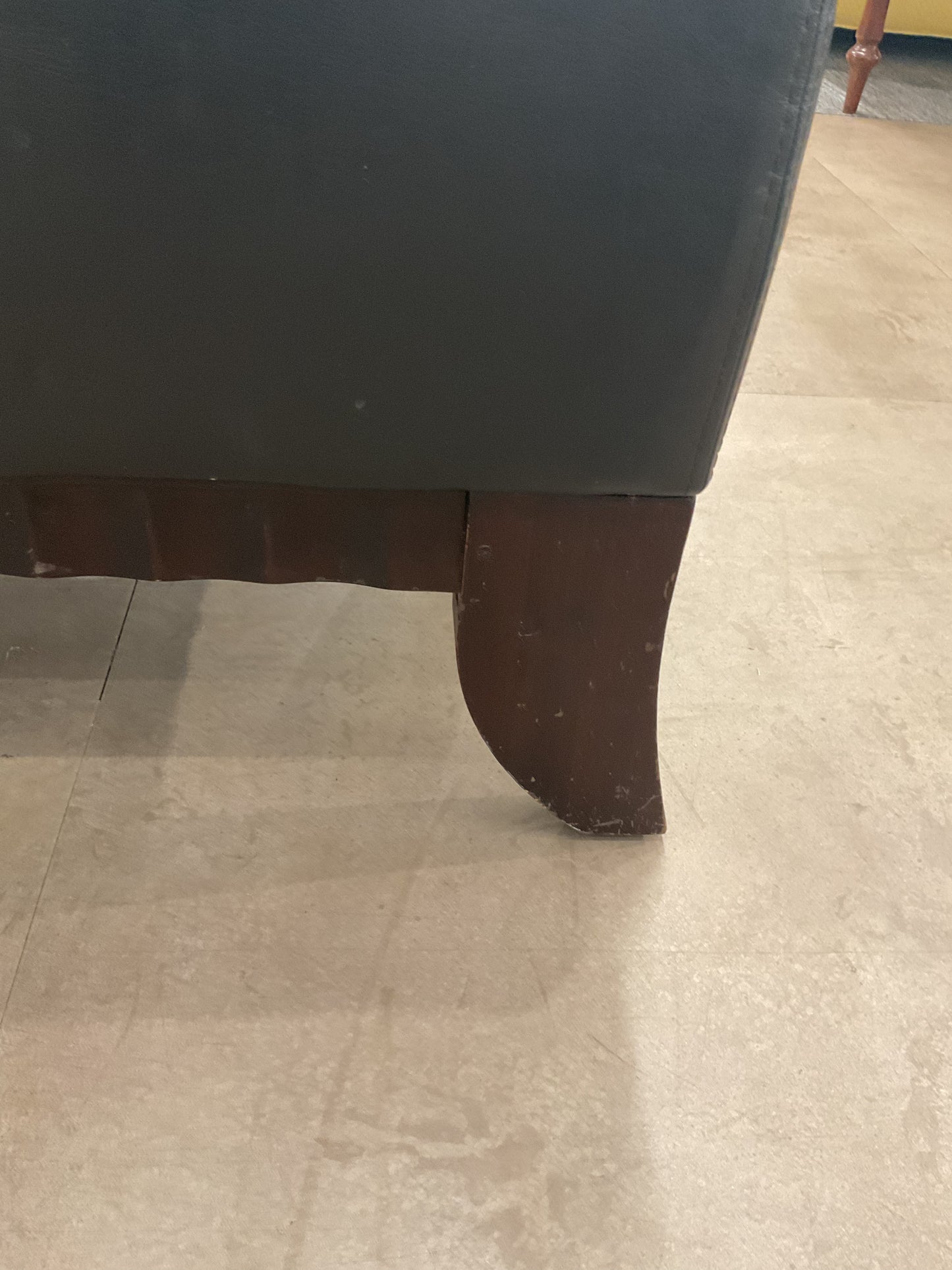 Rectangle Leather Ottoman