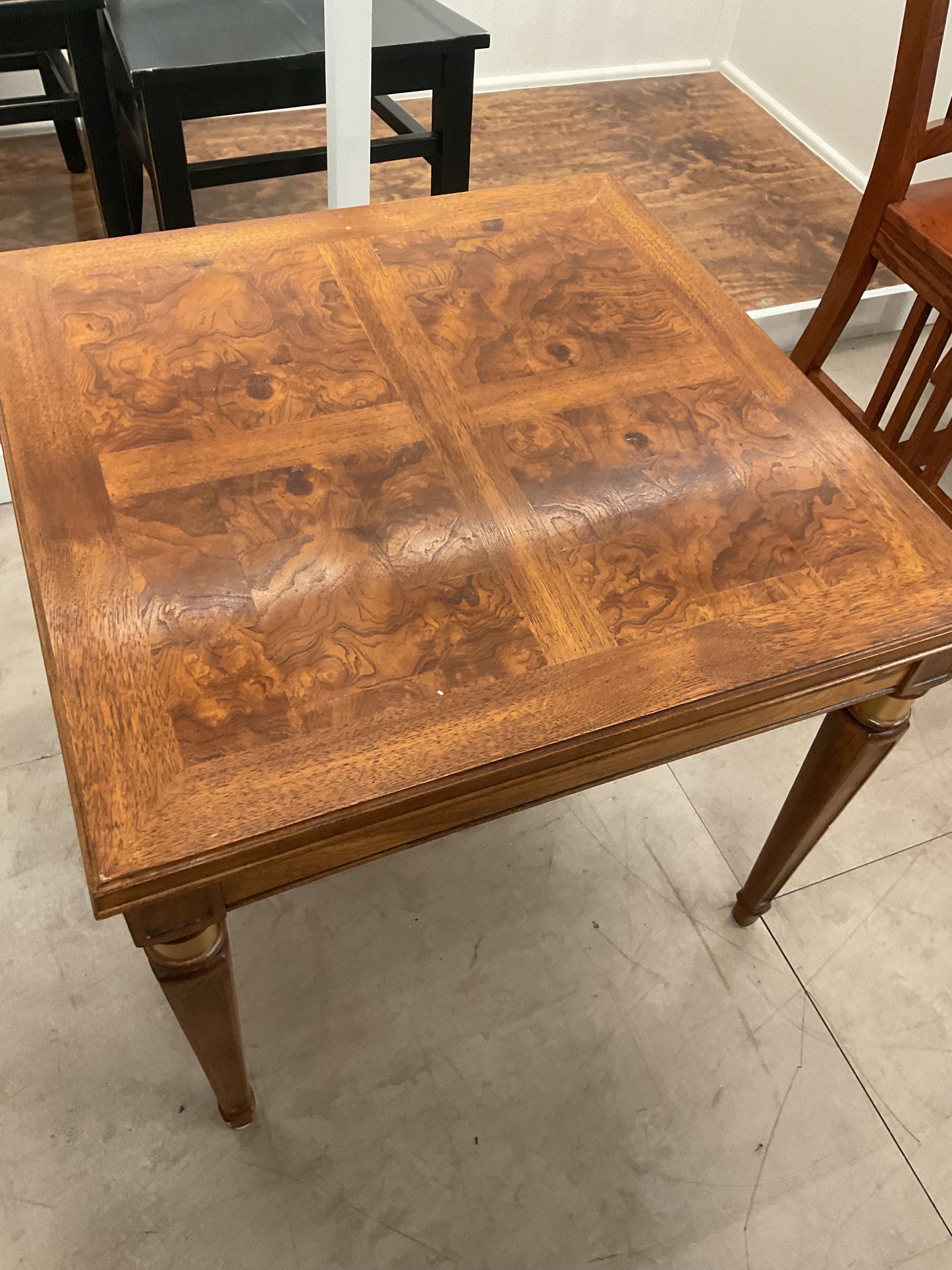 Gold+Wood End Table