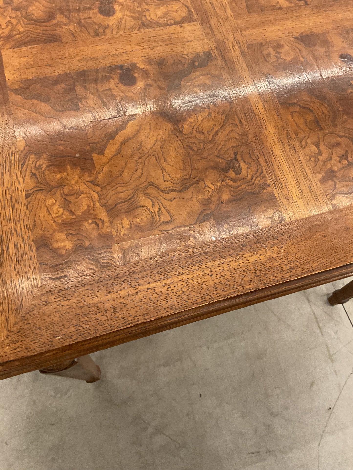 Gold+Wood End Table