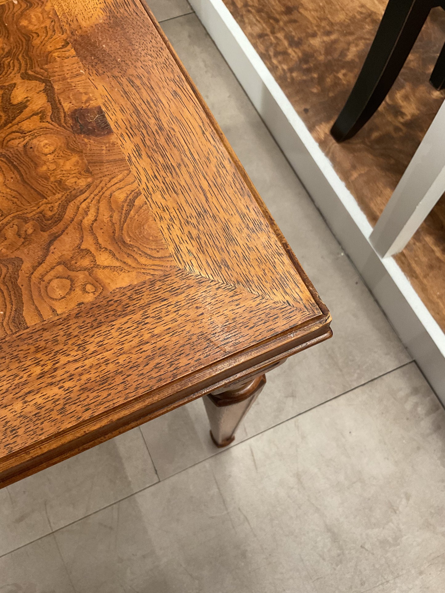 Gold+Wood End Table