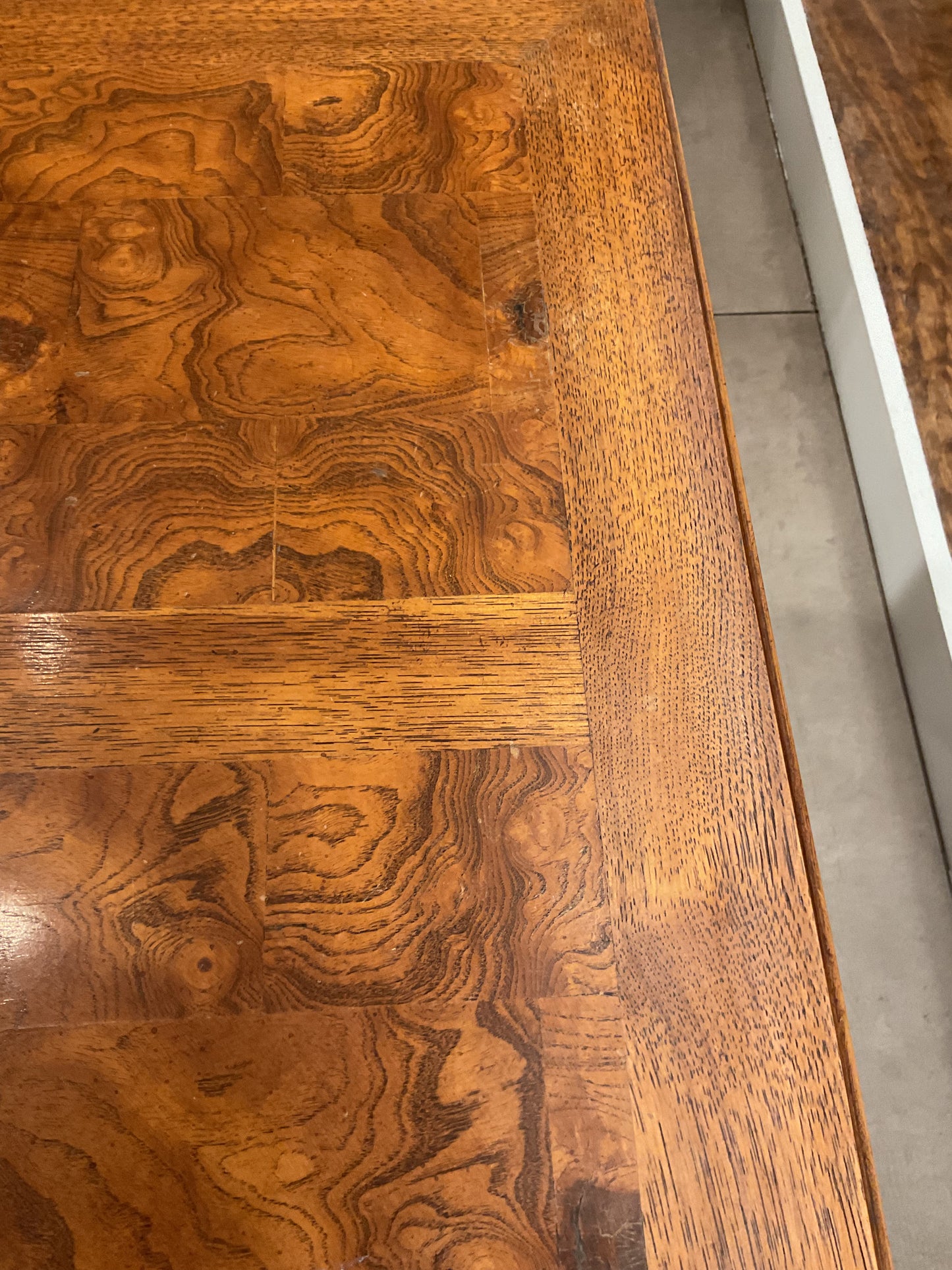 Gold+Wood End Table