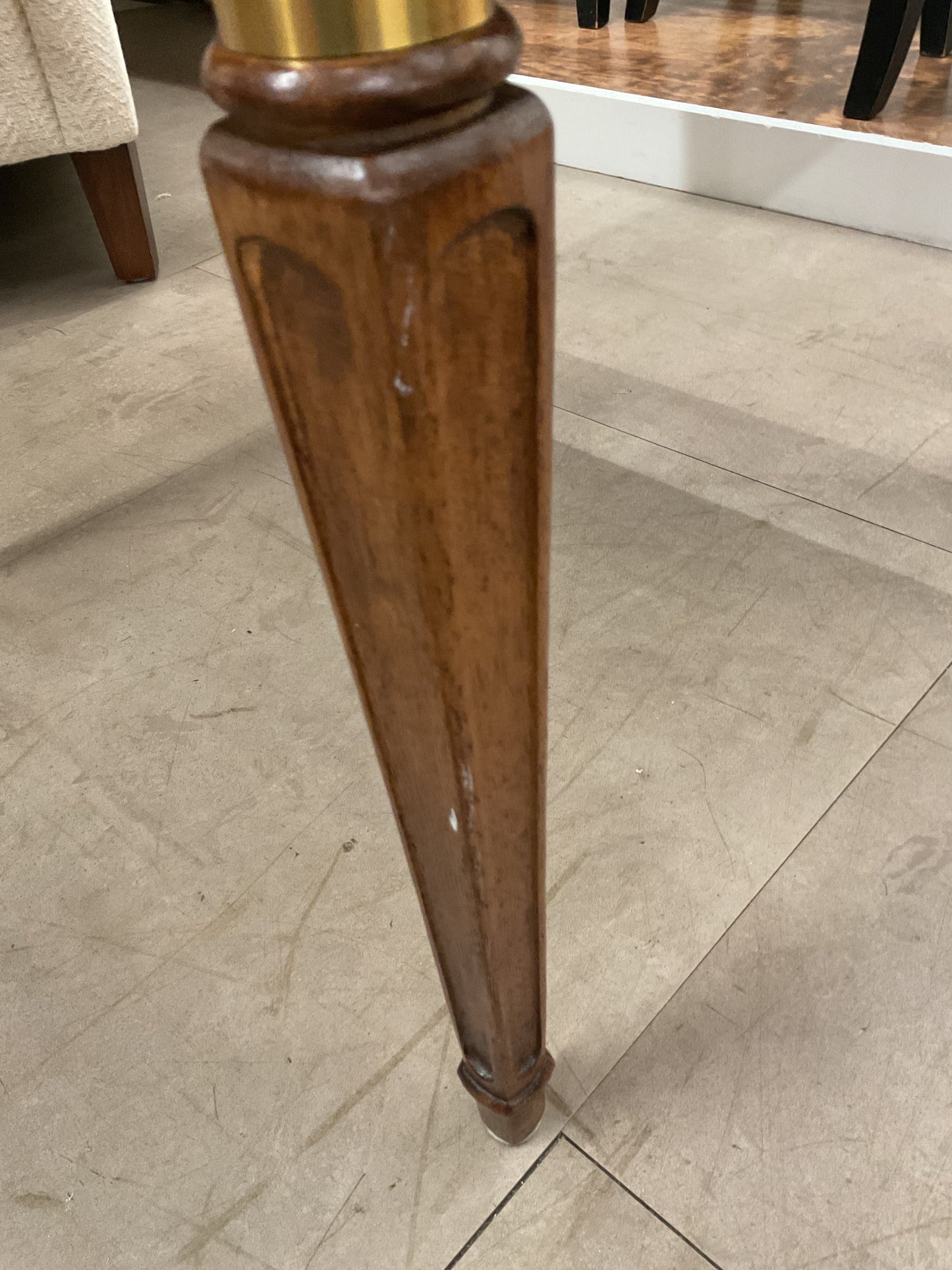 Gold+Wood End Table