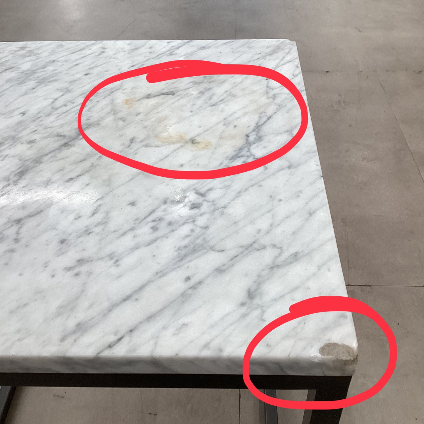 West Elm Marble Table