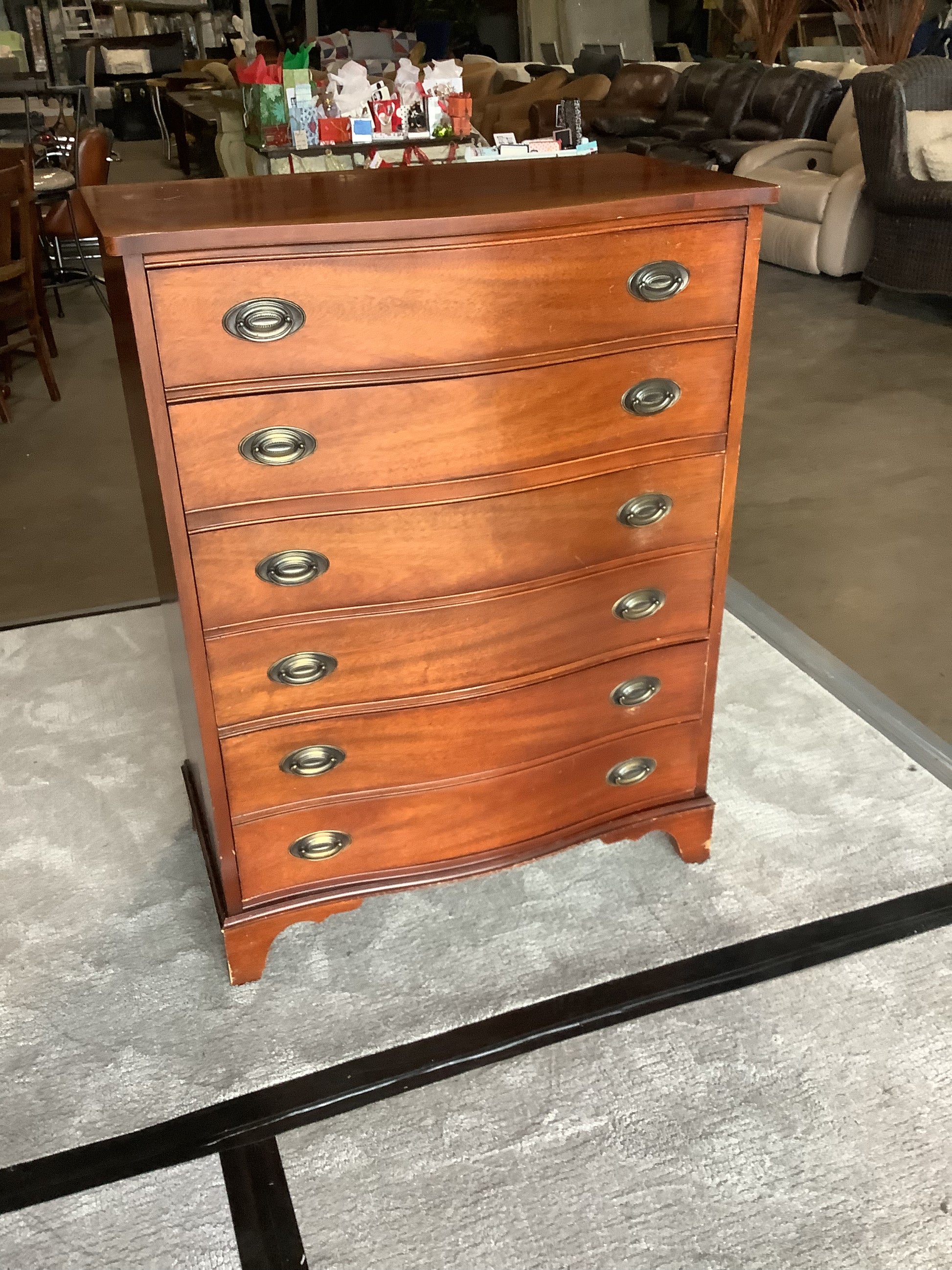 Vintage 4 Drawer Bow Front Dresser TOSA Furniture Boutique