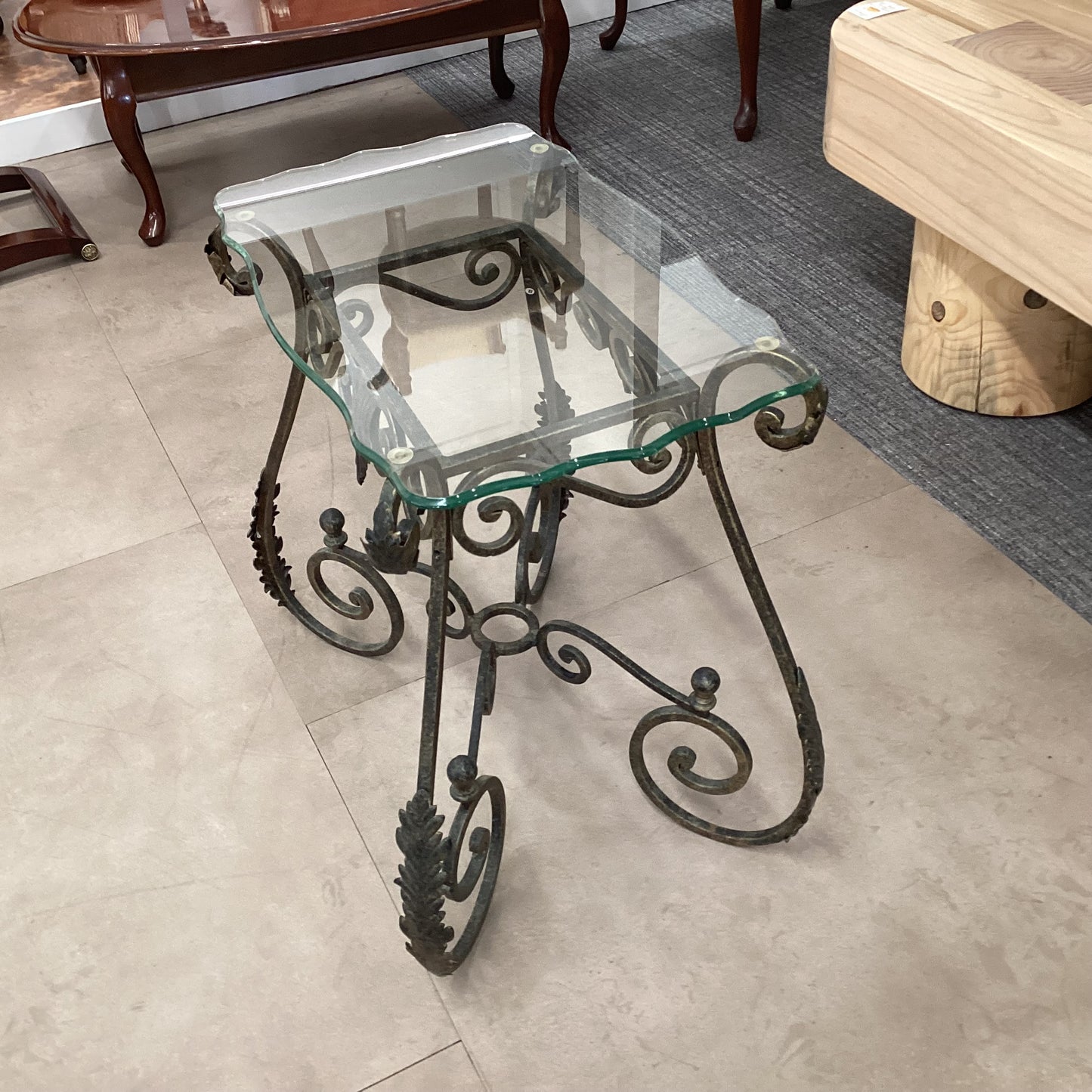 Glass End Table