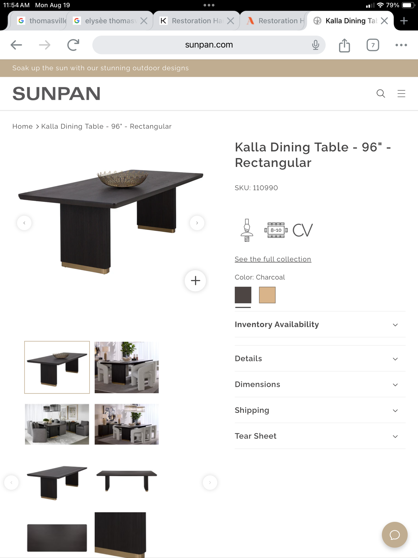 Kala Dining Table Top by Sunpan