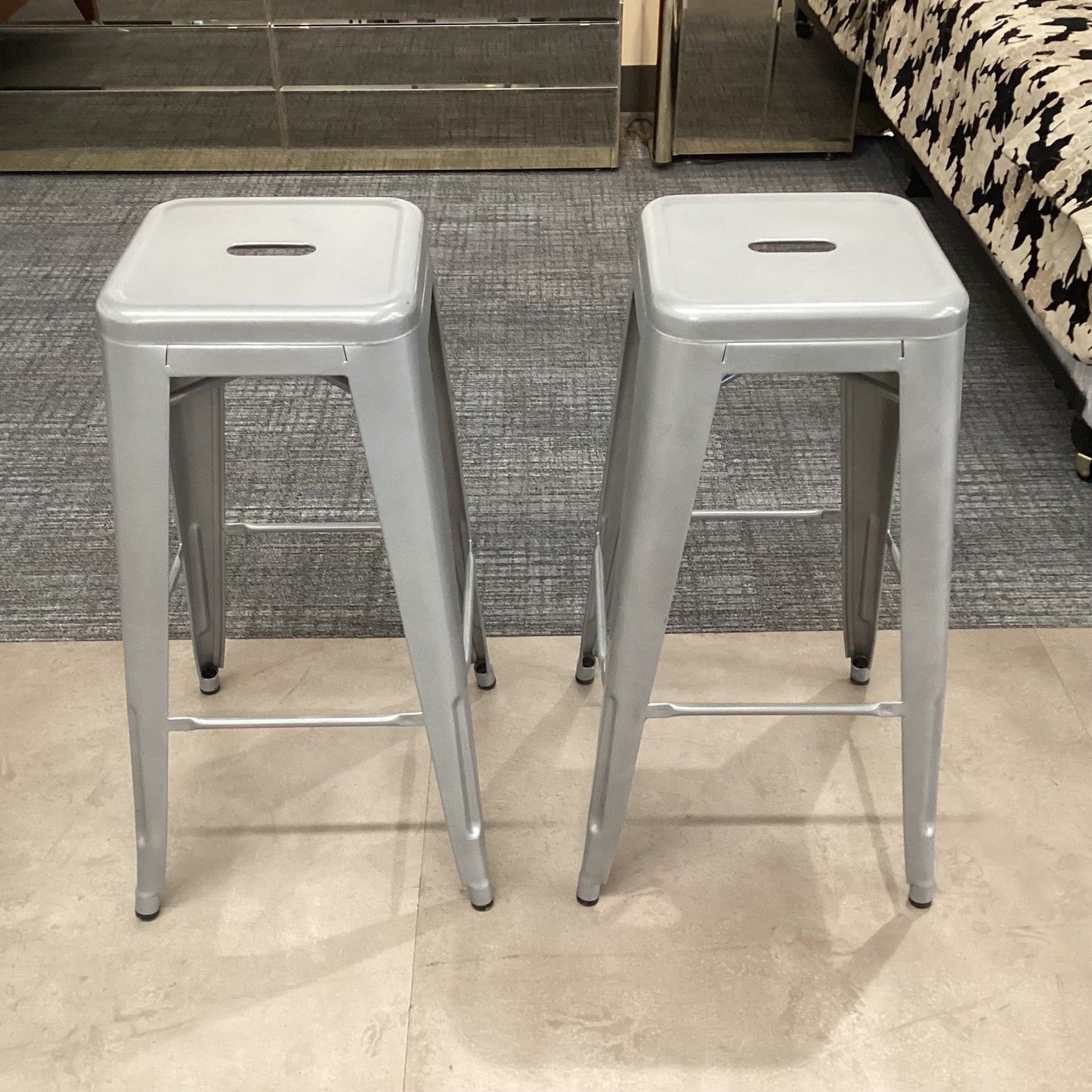 Pair of Steel Barstools