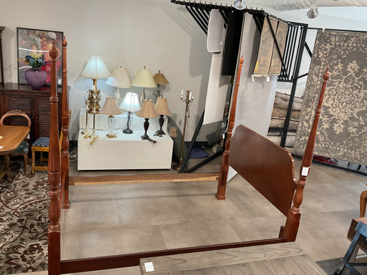 Chippendale Carved Wood Bed Frame “Queen” (B196)