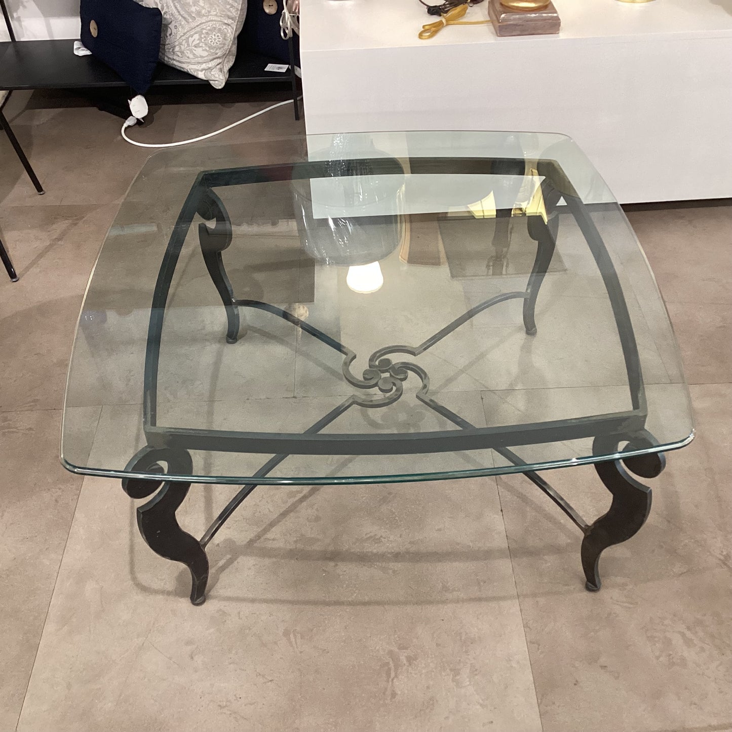 Glass Top Cocktail Table