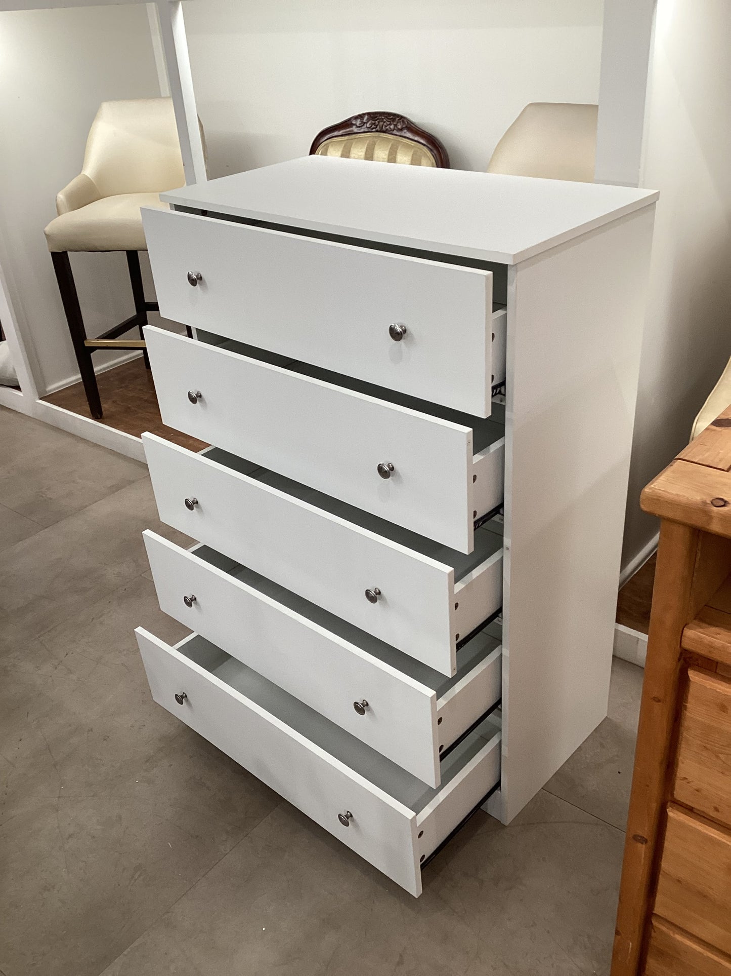 White Tallboy Dresser