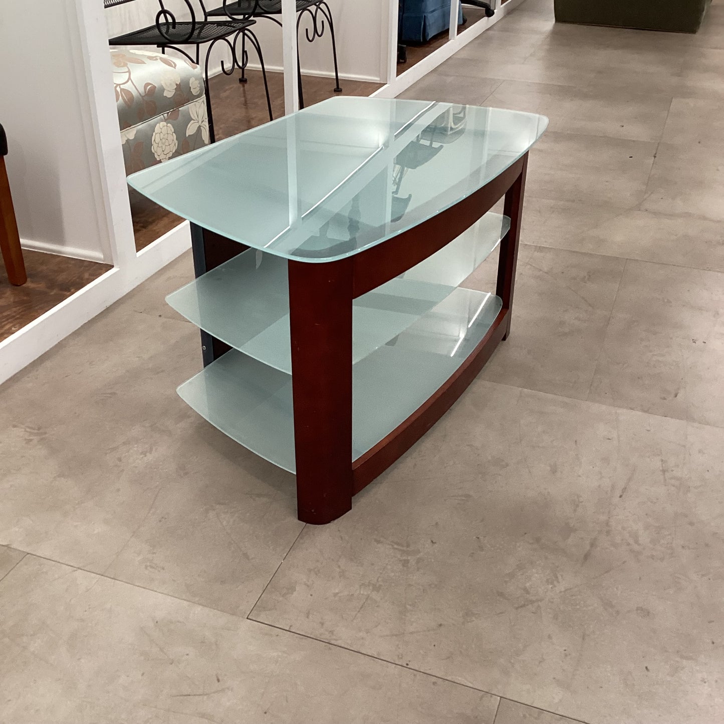 Glass Top TV Stand