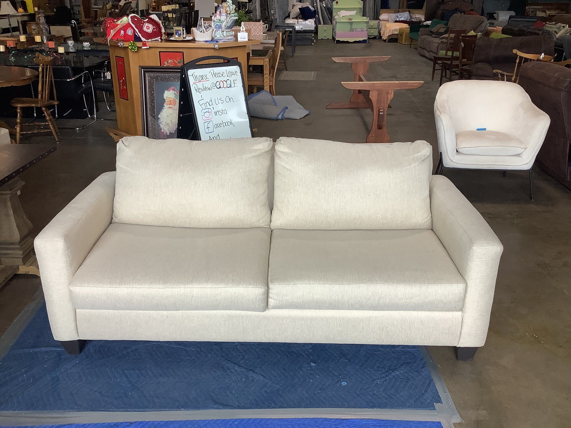 Cream Fabric Sofa TOSA Furniture Boutique