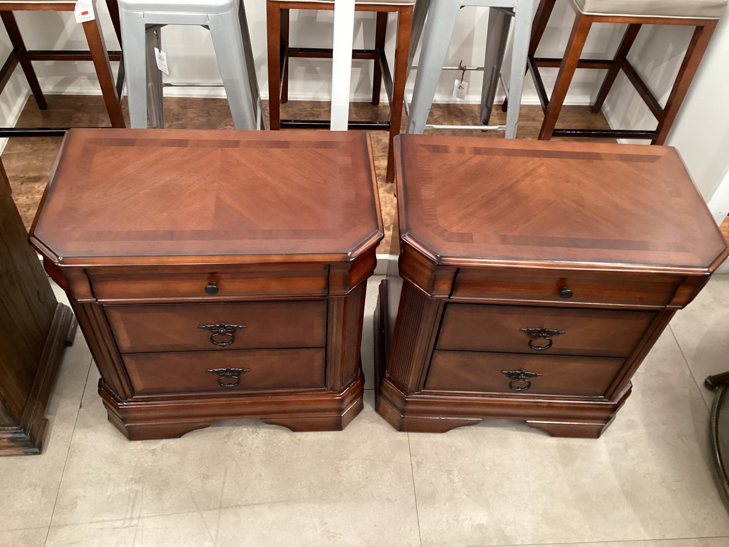 Burnished Cherry Nightstand Pair