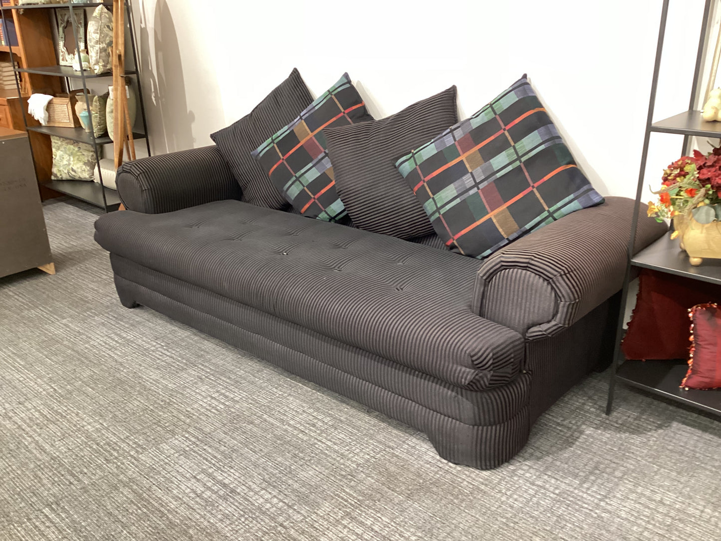 Tufted Black Sofa