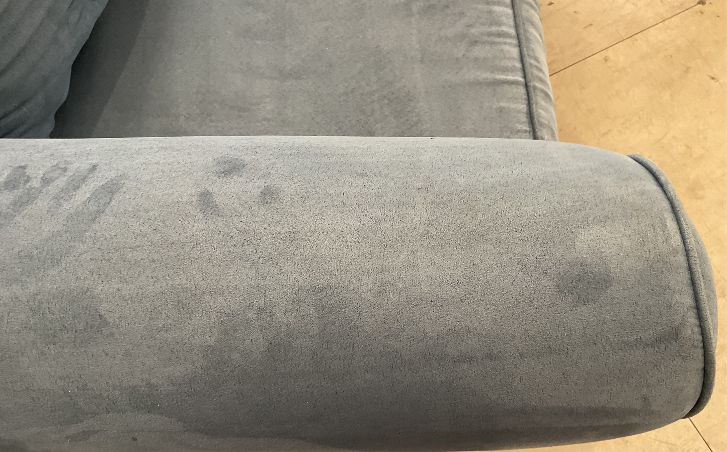 Affordable Velvet Blue Sofa