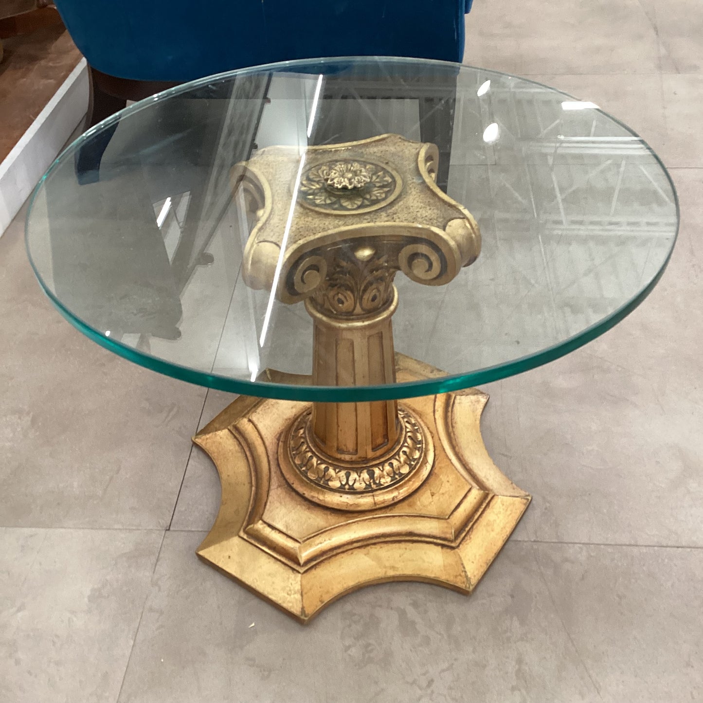 Small Brass End Table