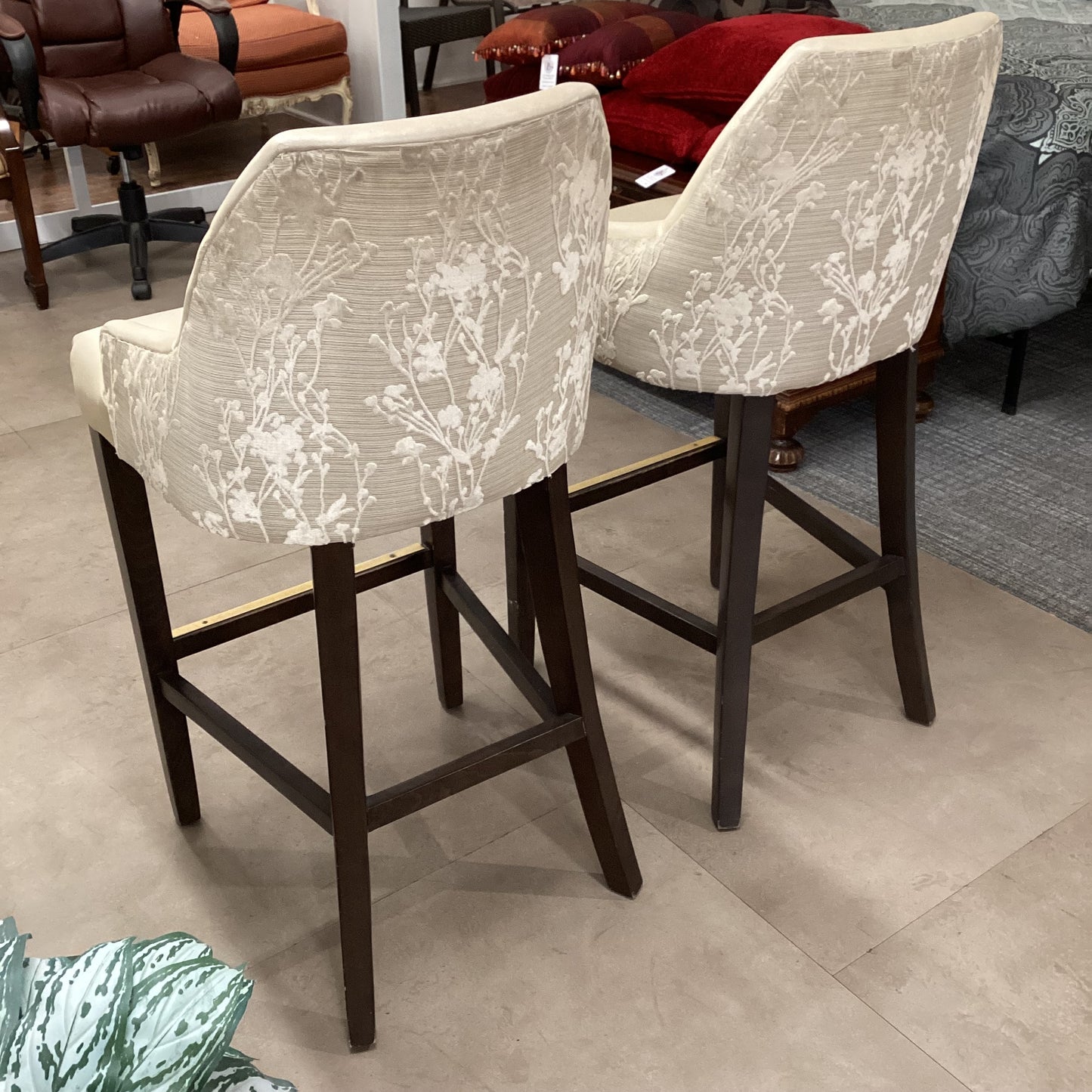 Pair Of White Barstools