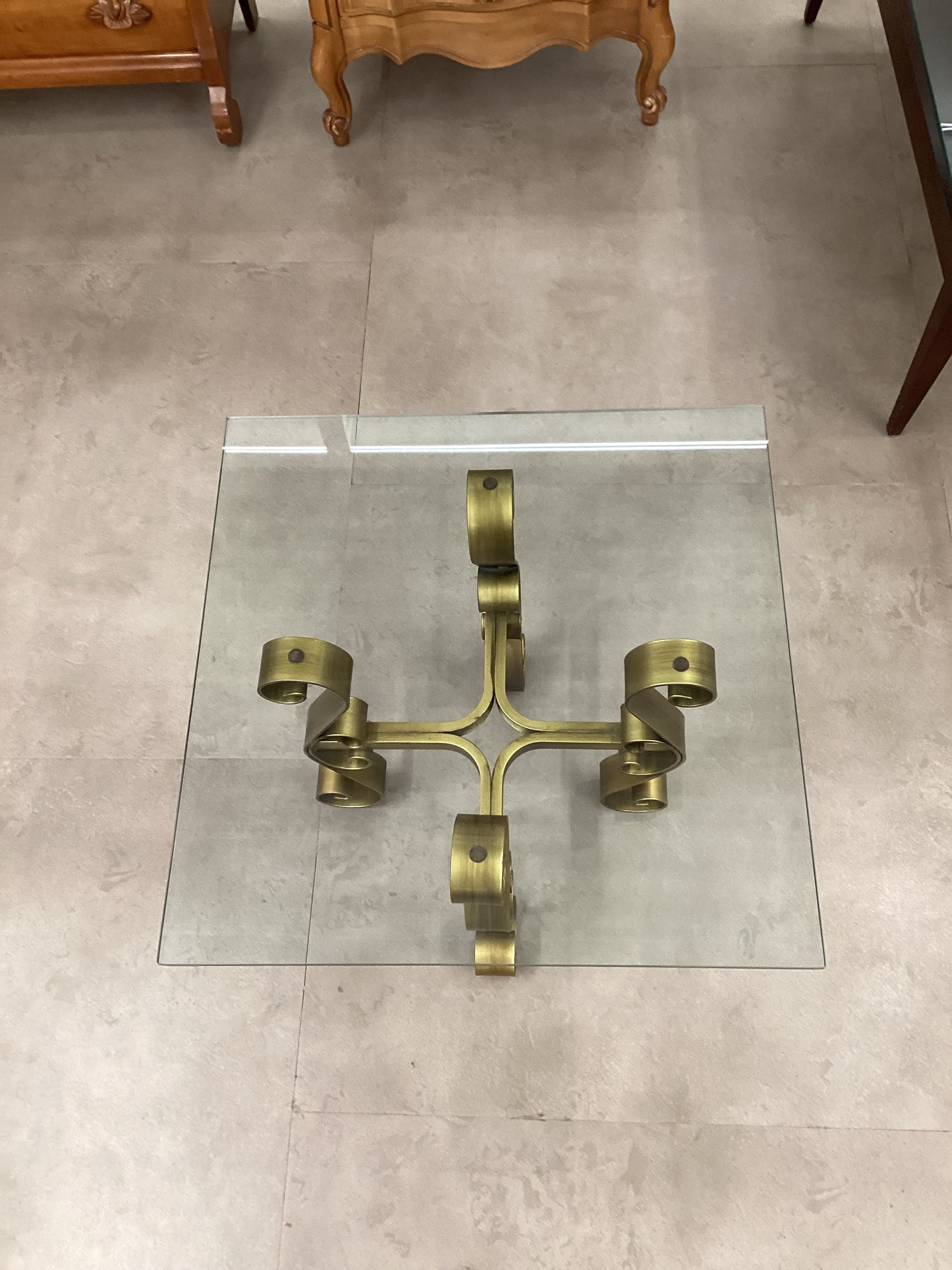 Glass Top Accent Table