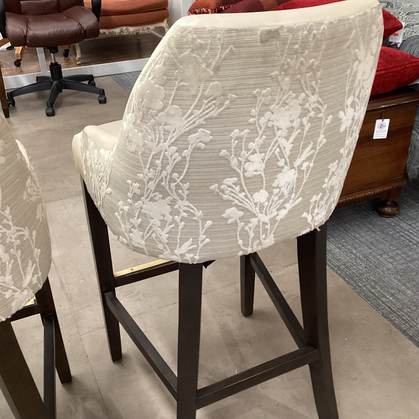 Pair Of White Barstools