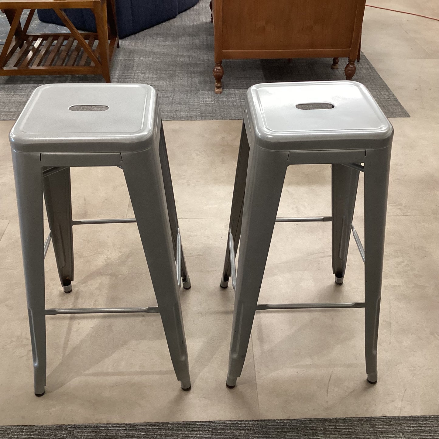 Pair of Steel Barstools