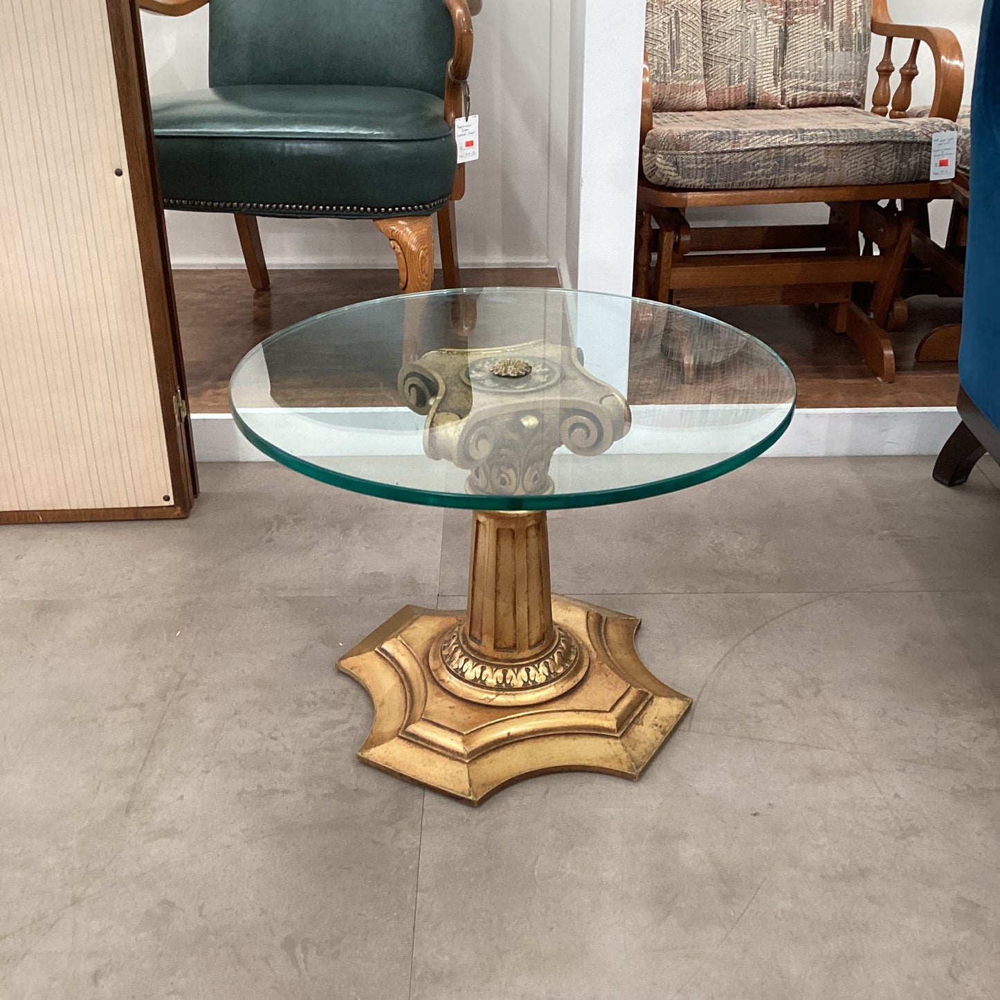 Small Brass End Table