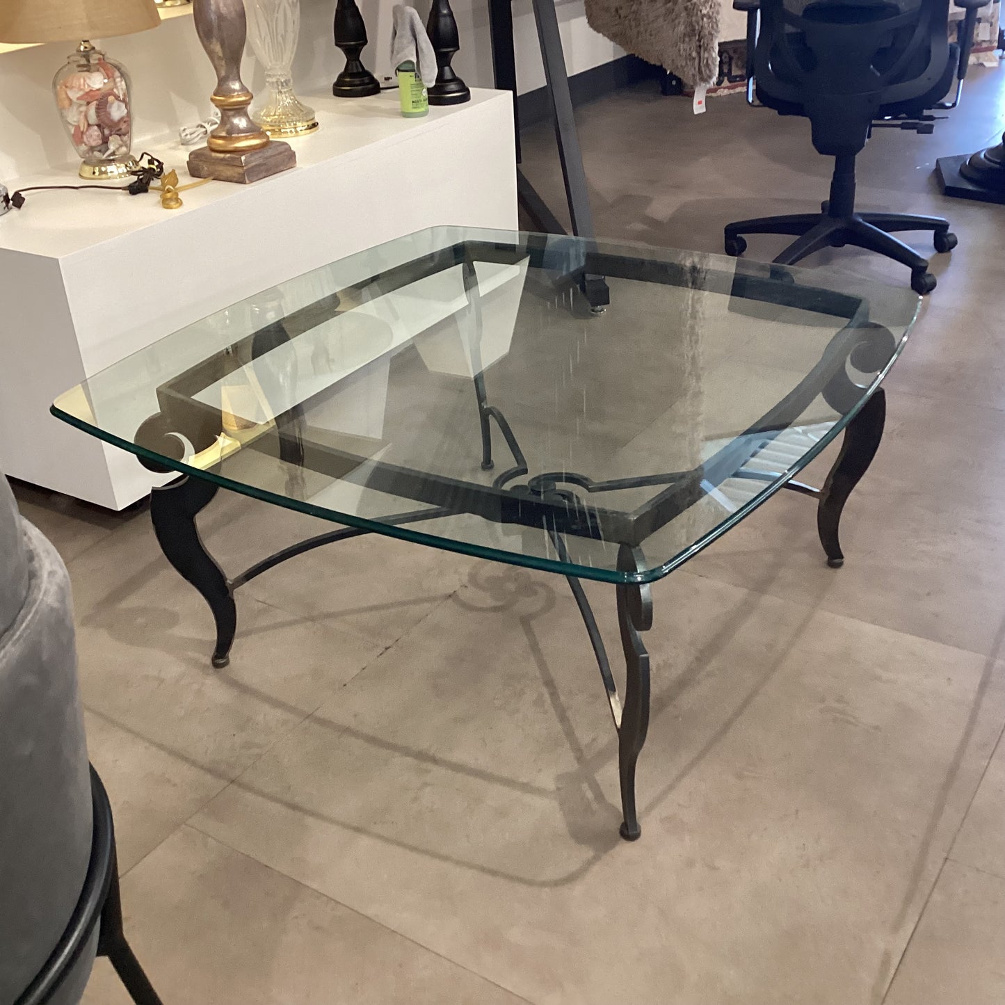 Glass Top Cocktail Table