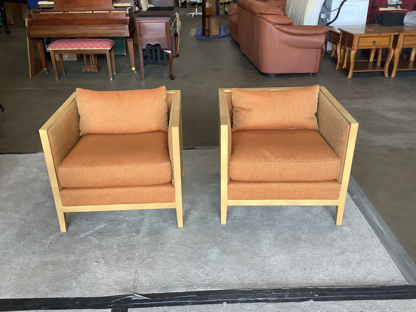 Pair of Club Chairs by Pollaro FB