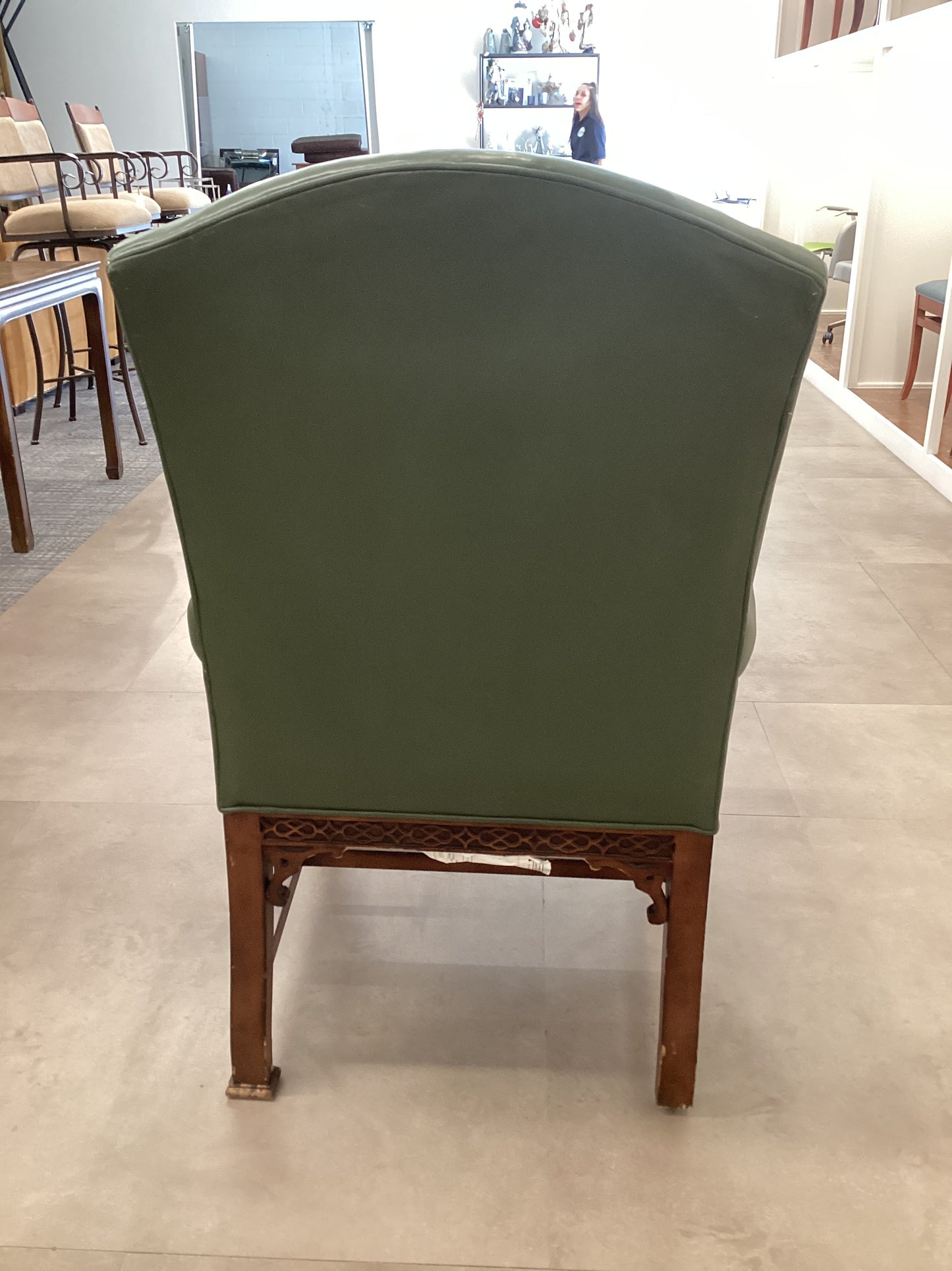 Seaweed Green Oriental Chair