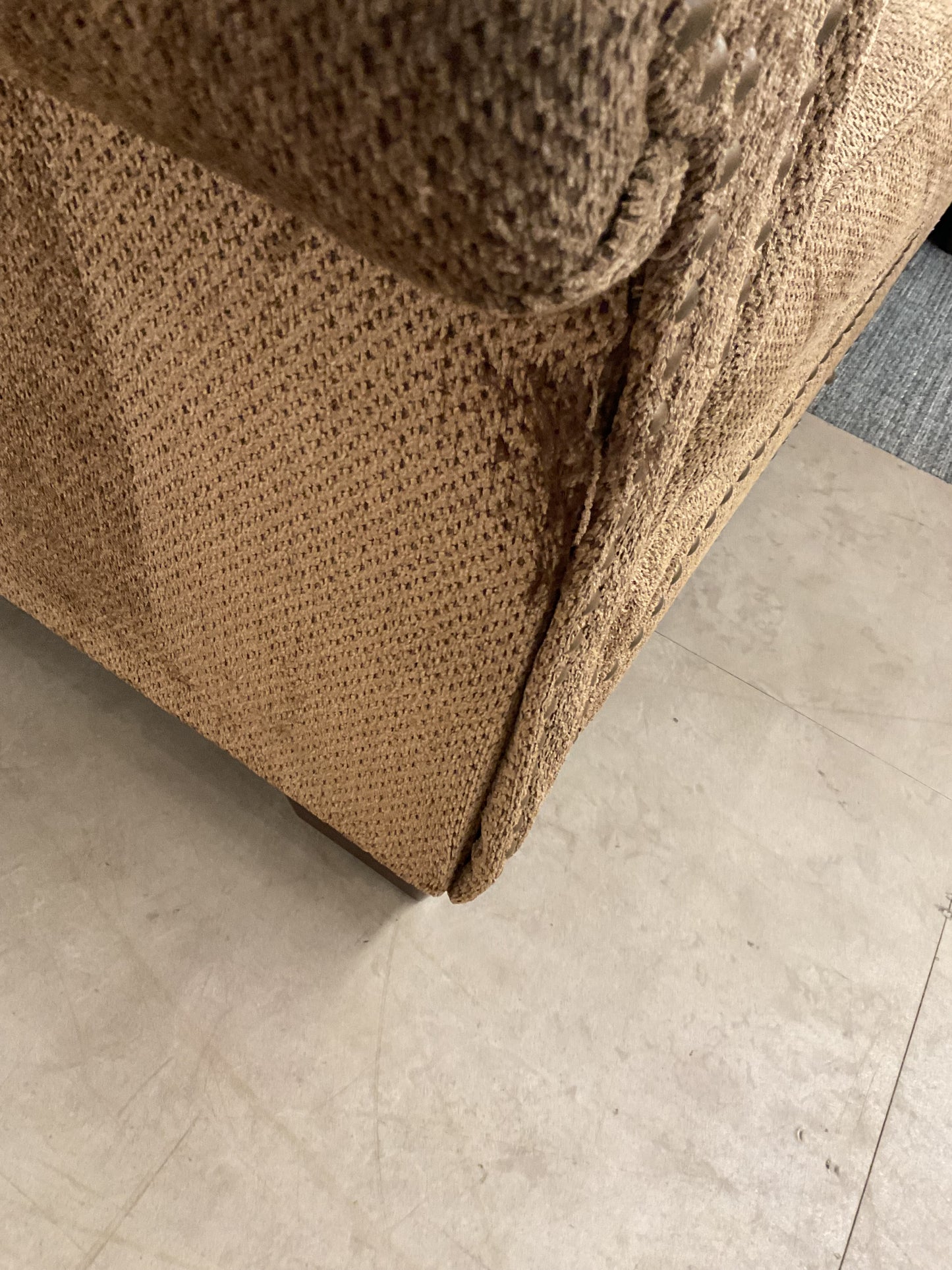 Brown Studded Sectional