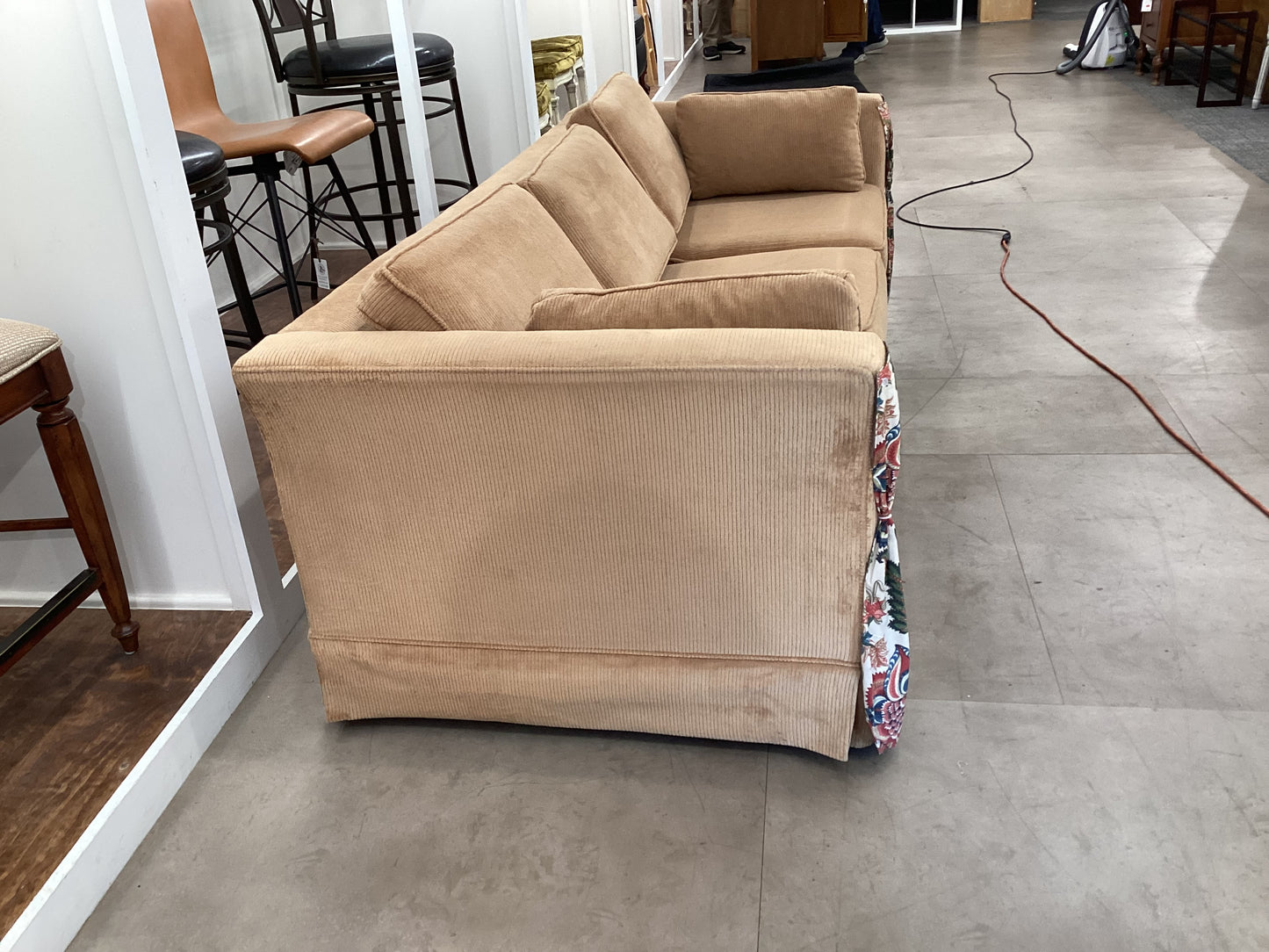 Khaki Corduroy Sleeper Sofa