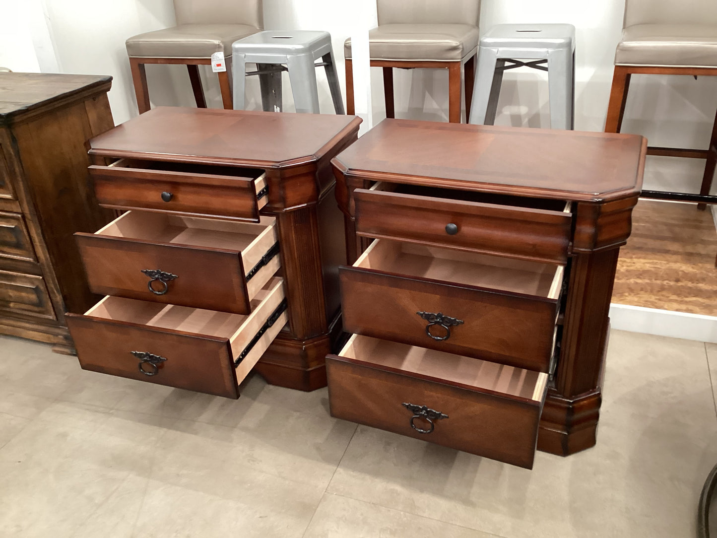 Burnished Cherry Nightstand Pair