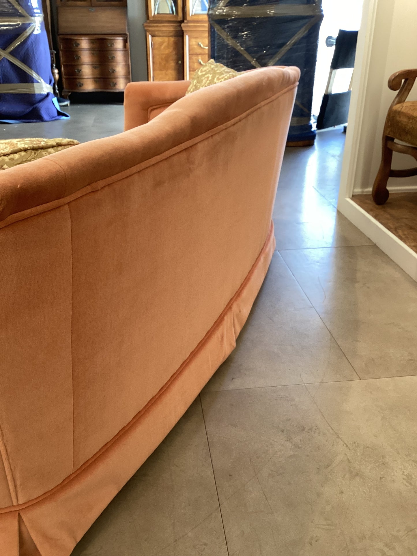 Peach Pink Setee Sofa