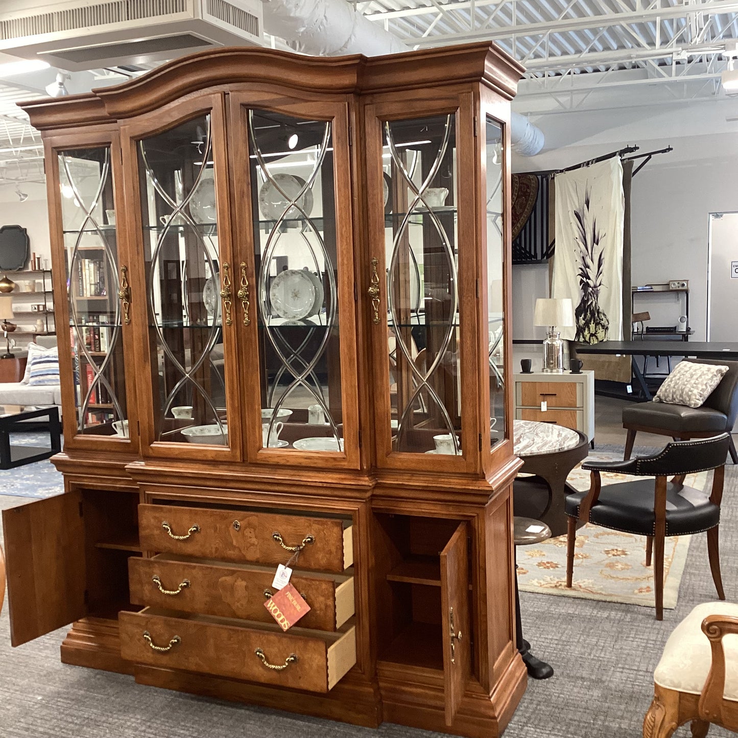 Thomasville Burl Wood Hutch