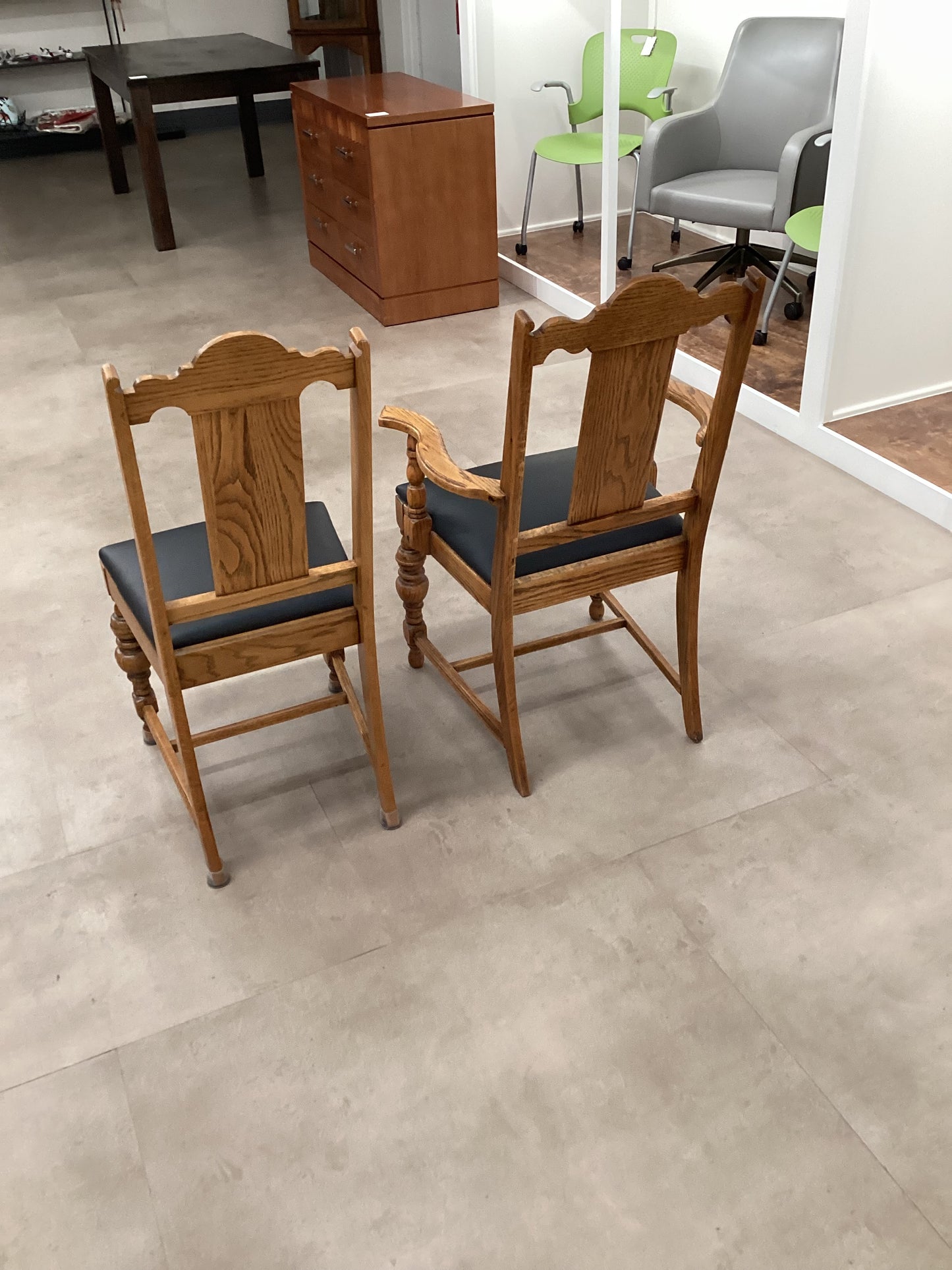 Pair of Oak Dining Chairs