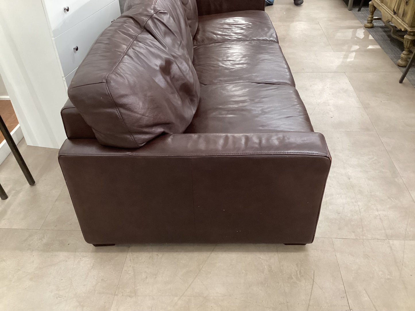 Faux Leather Sofa