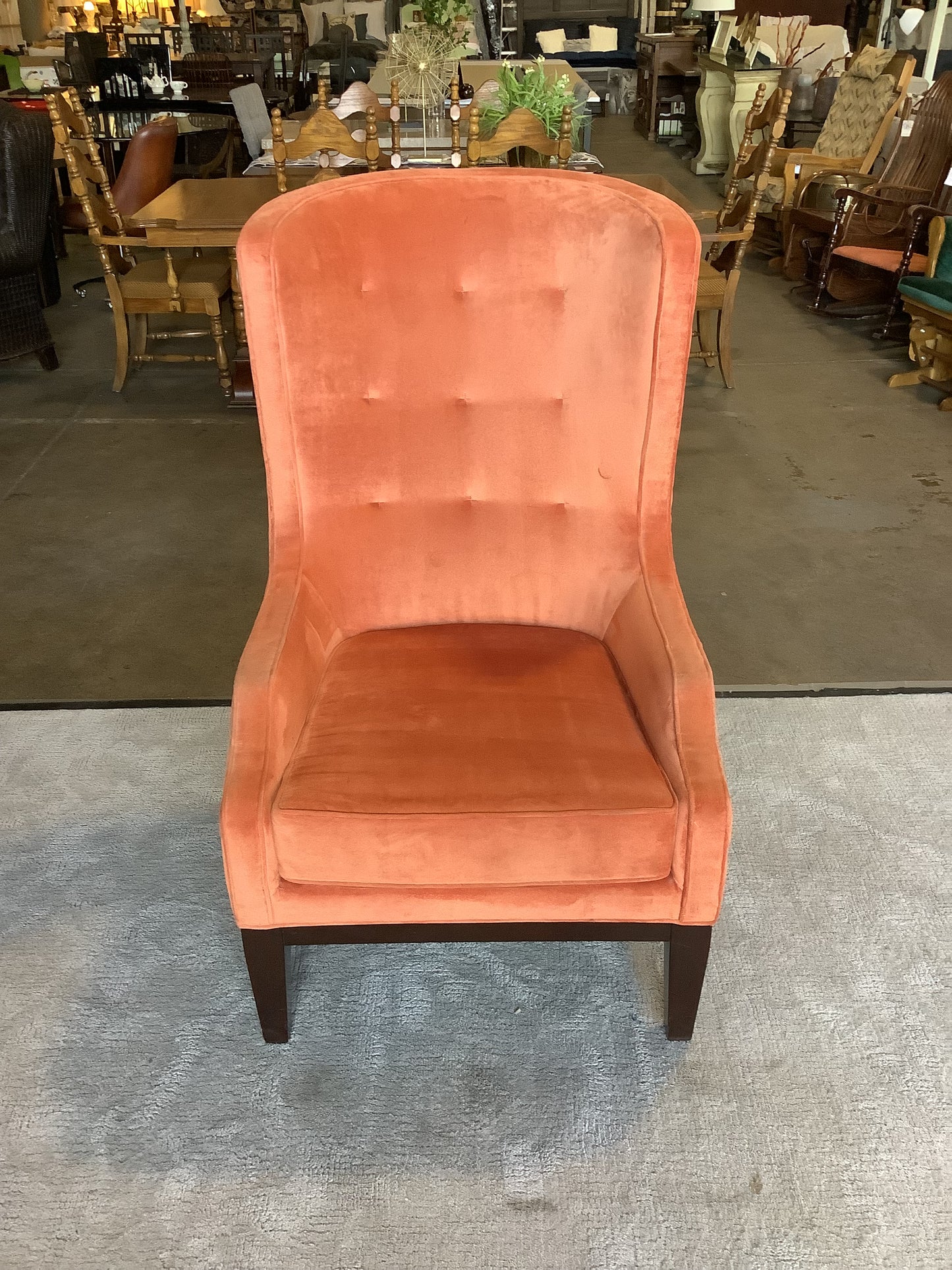 Coral Wingback Chair