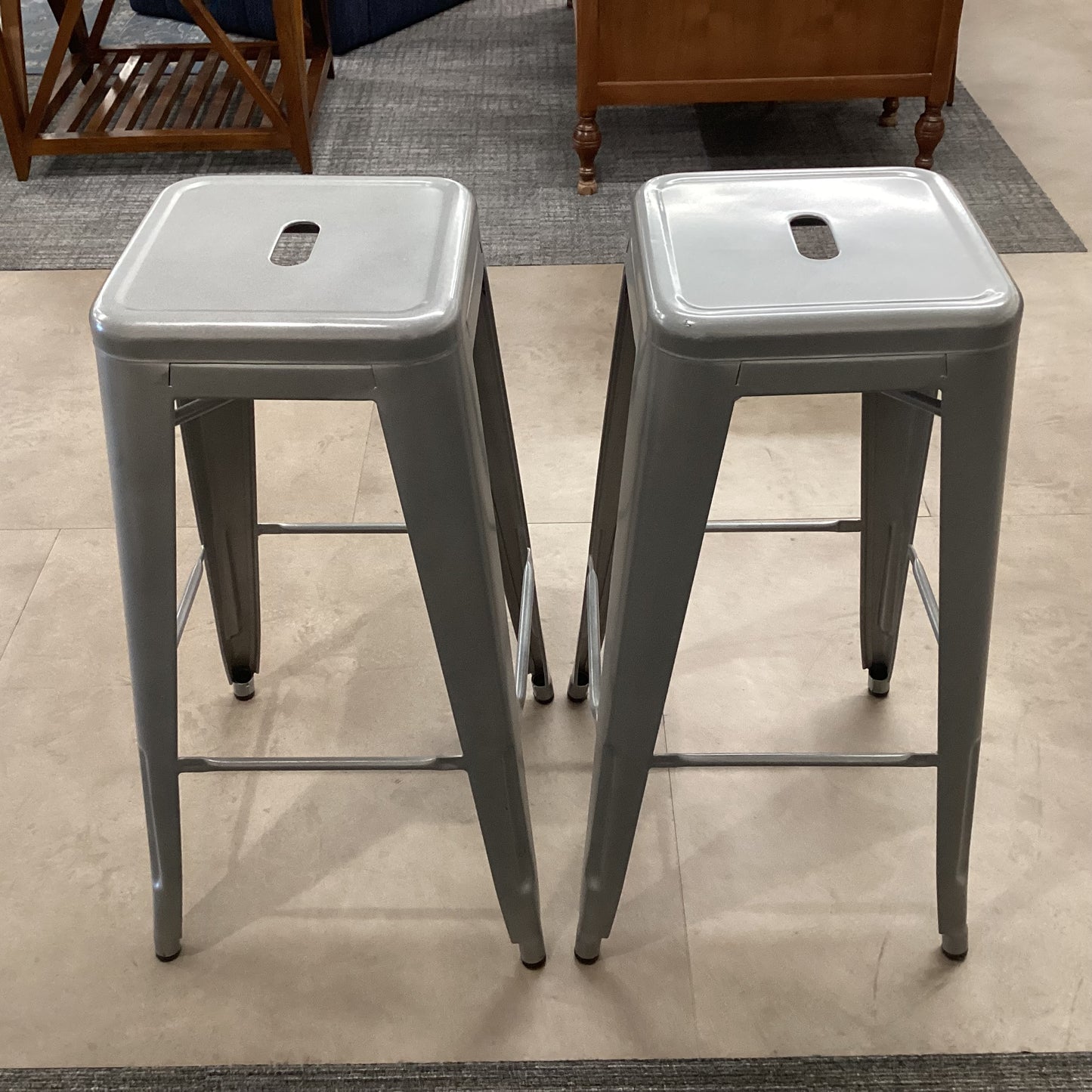 Pair of Steel Barstools