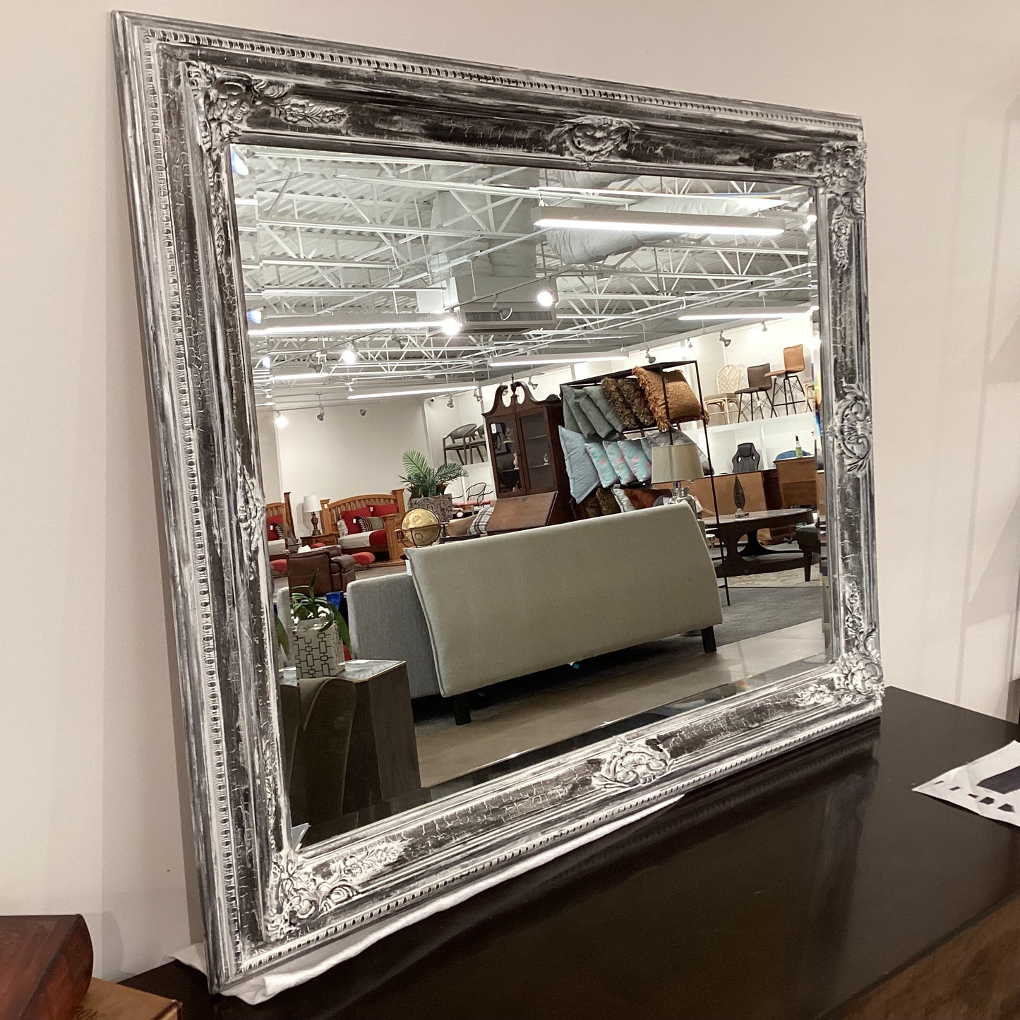 Distressed Beveled Mirror