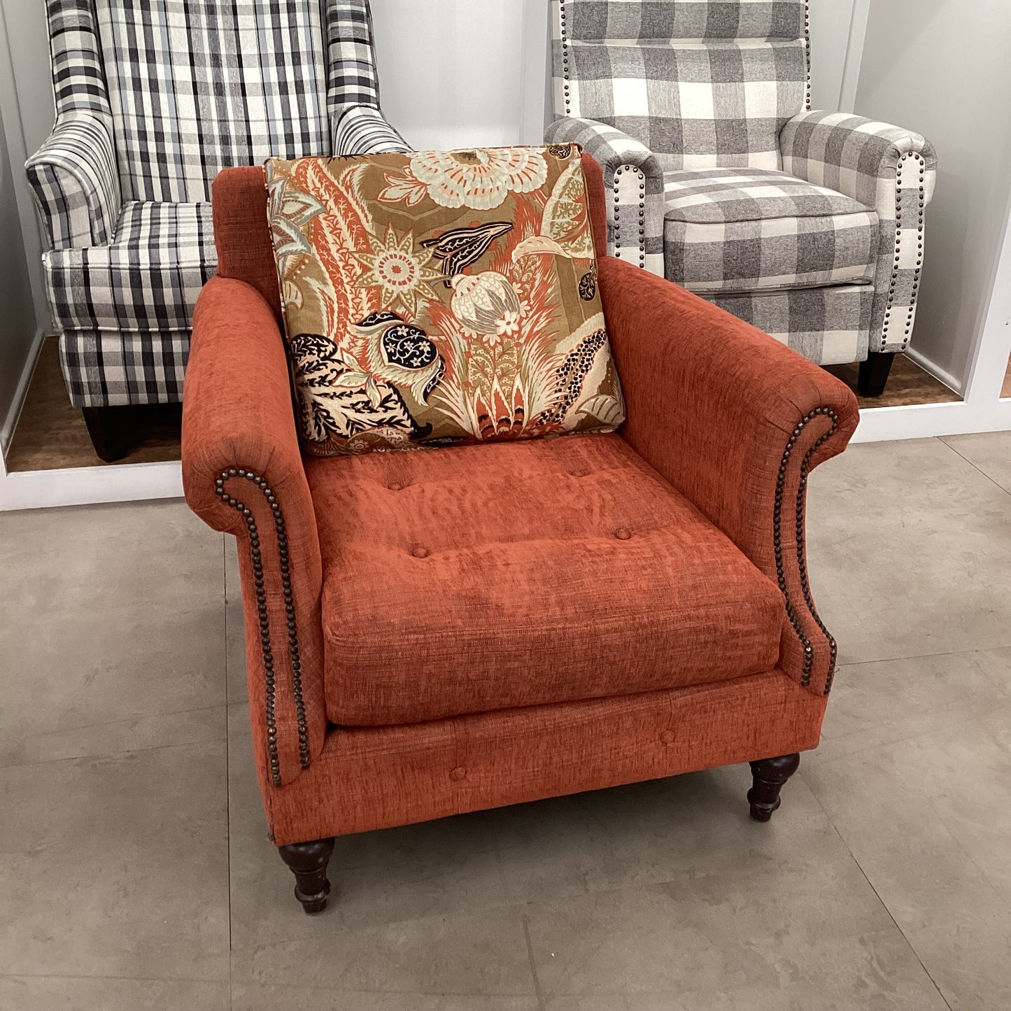 Comfy Burnt Orange Chair