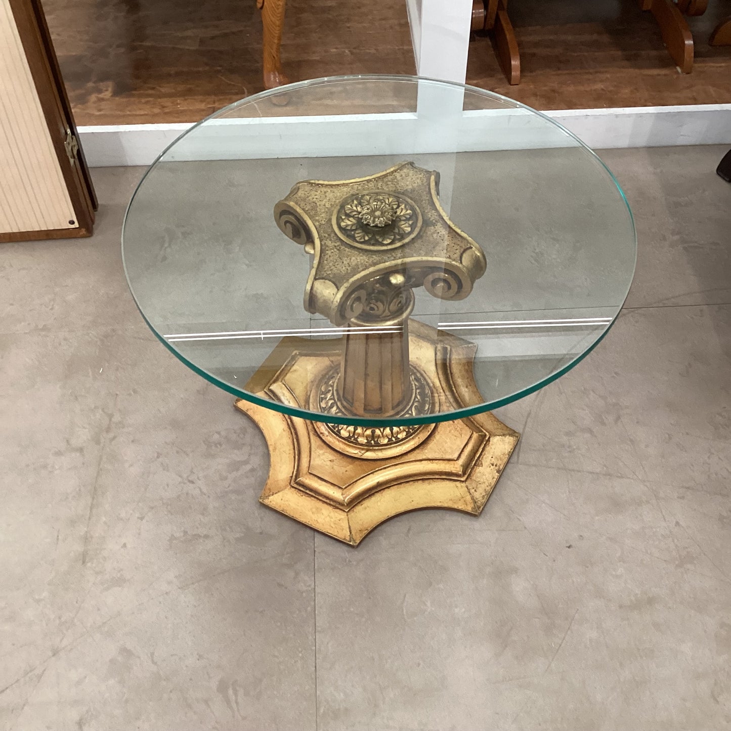 Small Brass End Table