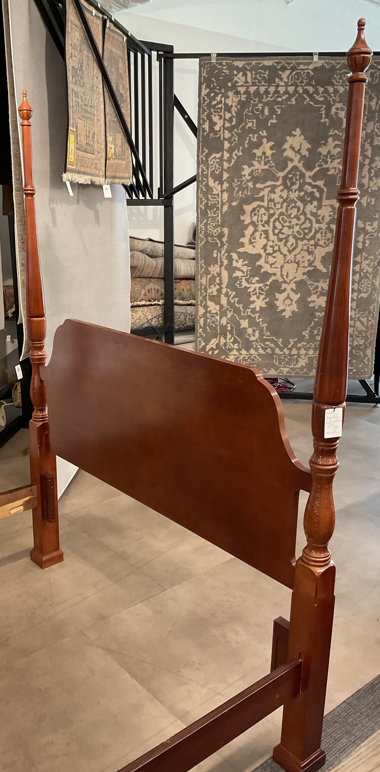 Chippendale Carved Wood Bed Frame “Queen” (B196)