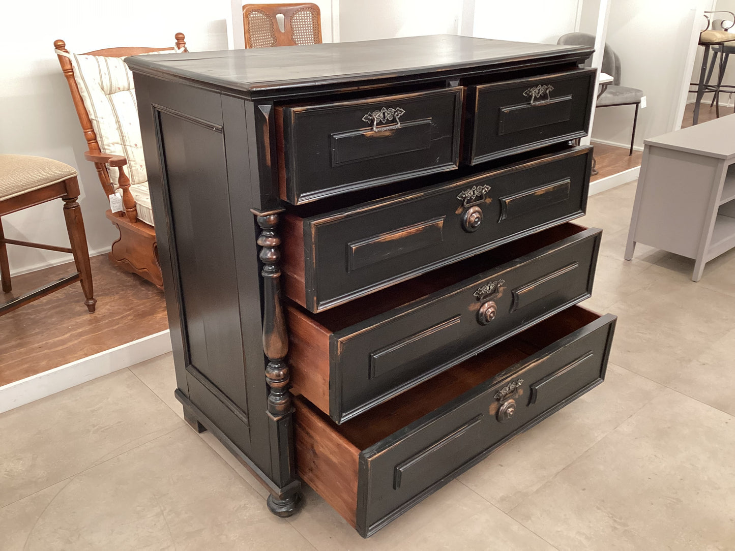 Rustic Black Dresser