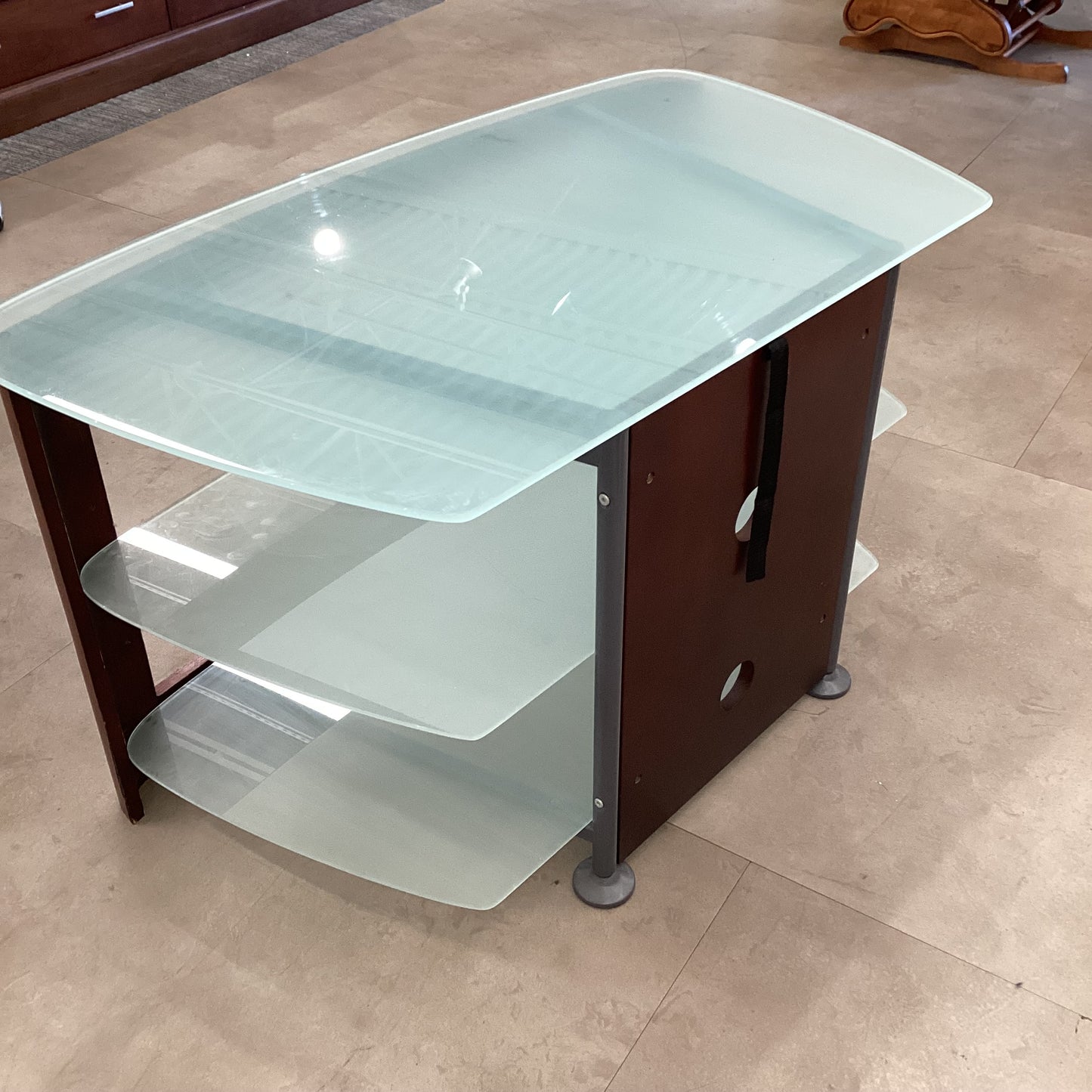 Glass Top TV Stand