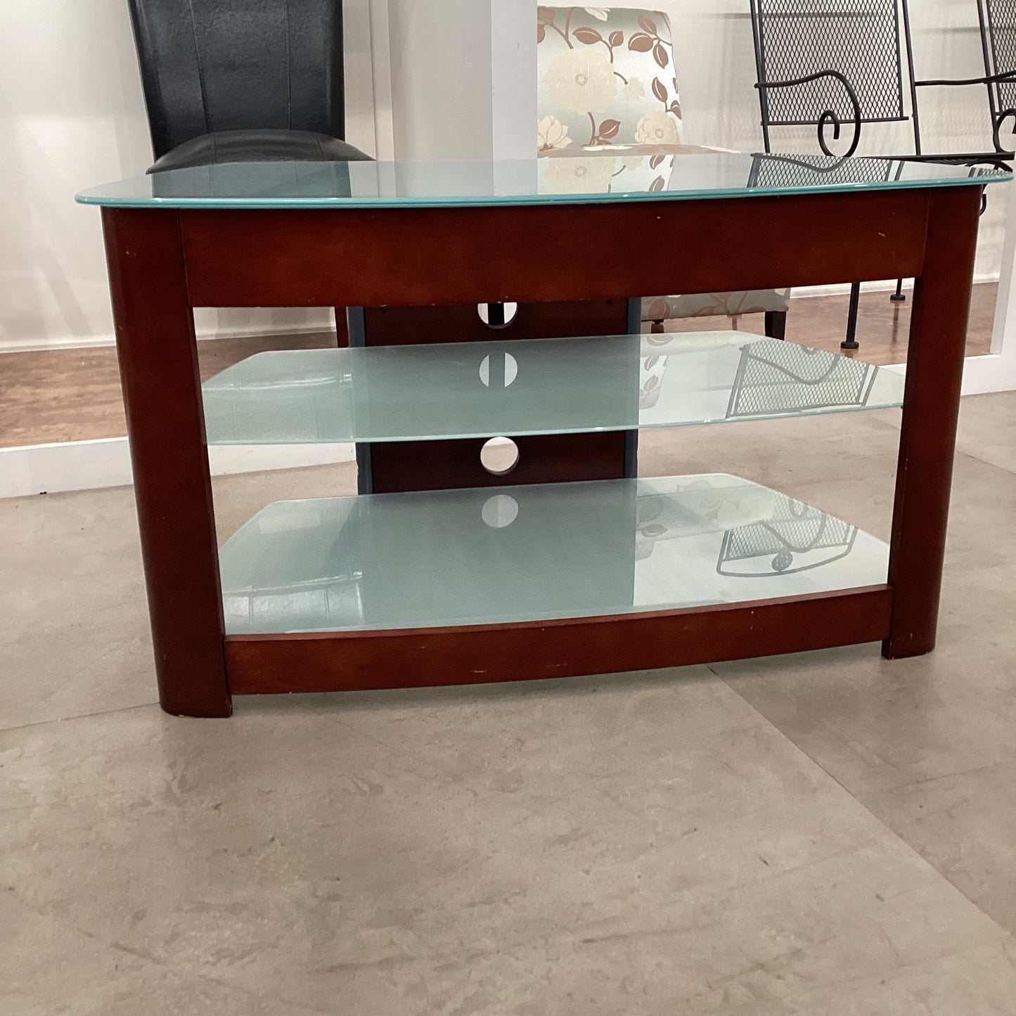 Glass Top TV Stand