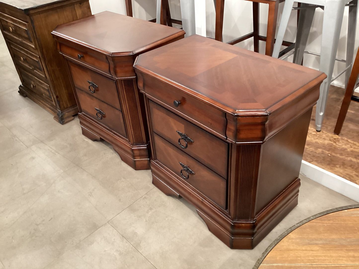 Burnished Cherry Nightstand Pair